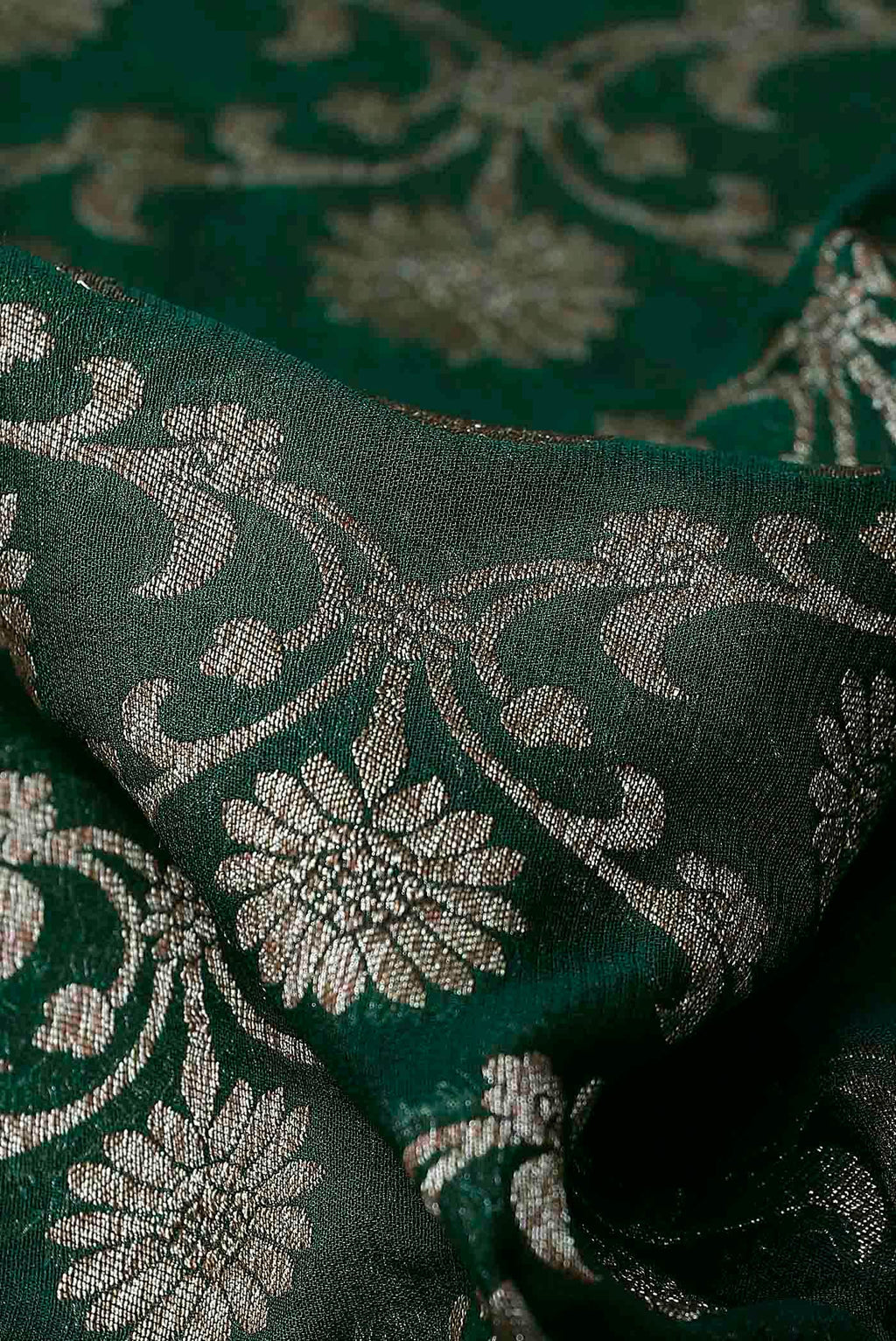 Green Banarasi Georgette Saree