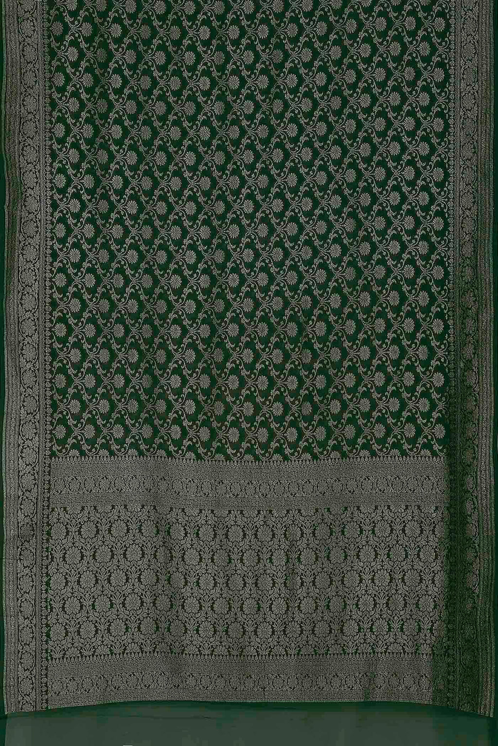 Green Banarasi Georgette Saree