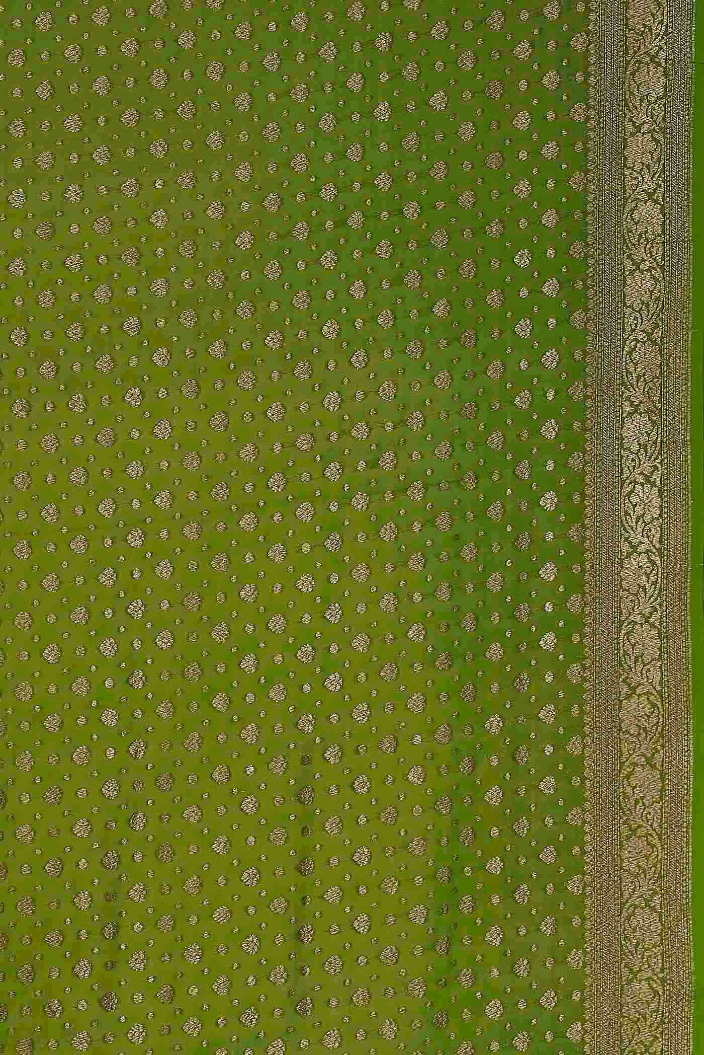 Green Banarasi Georgette Saree