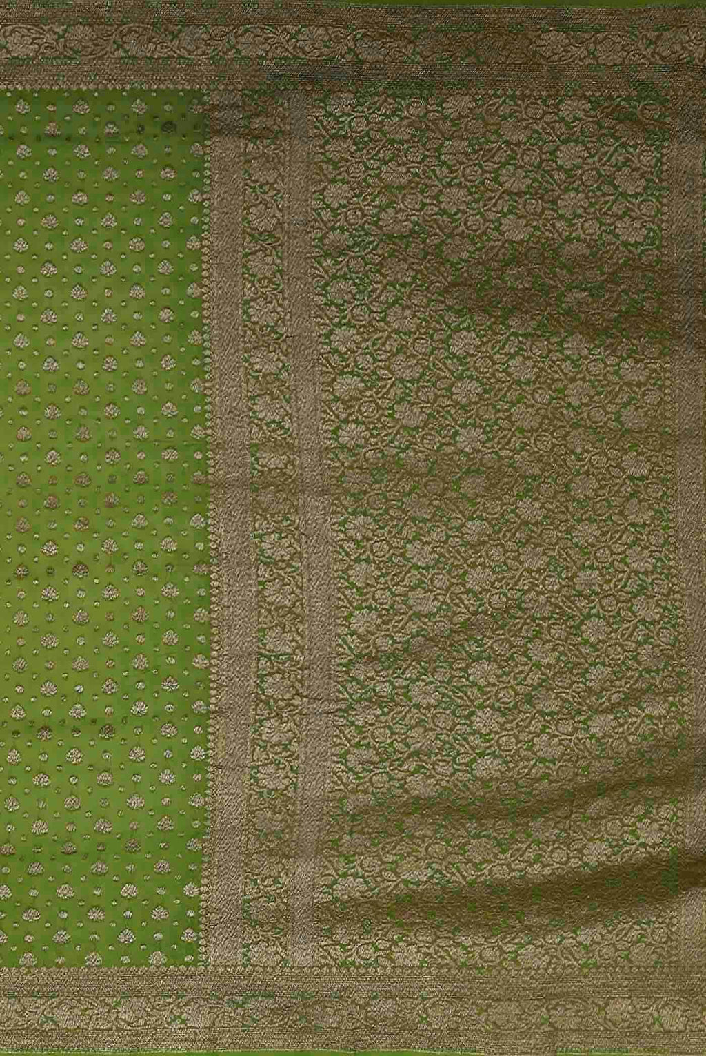 Green Banarasi Georgette Saree
