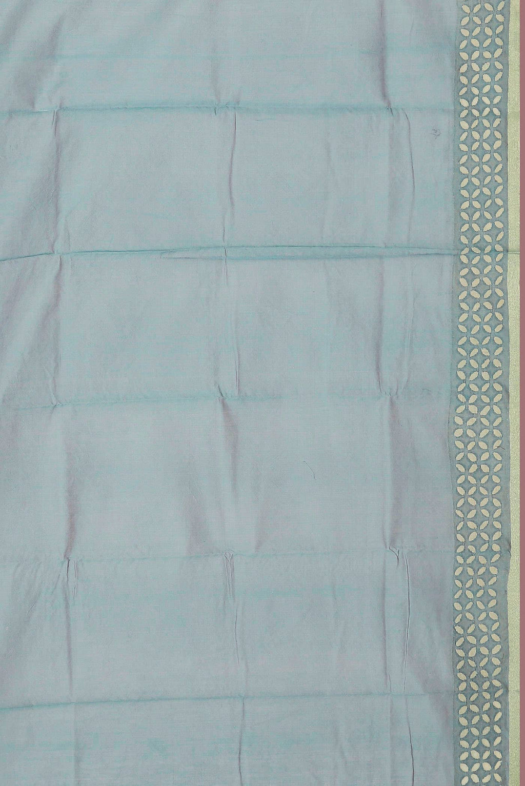 Light Blue Chanderi Silk Cotton Saree