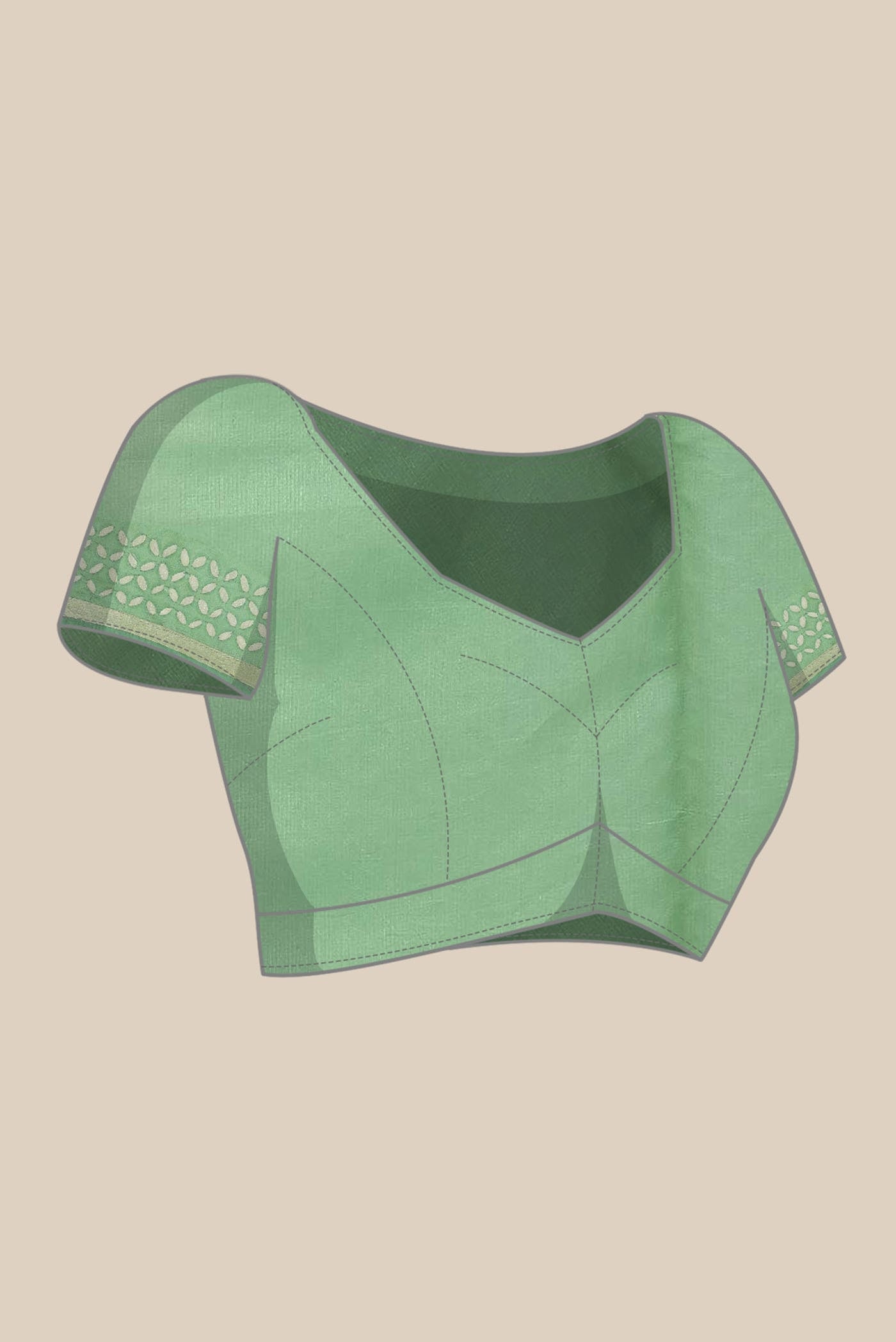 Green Chanderi Silk Cotton Saree
