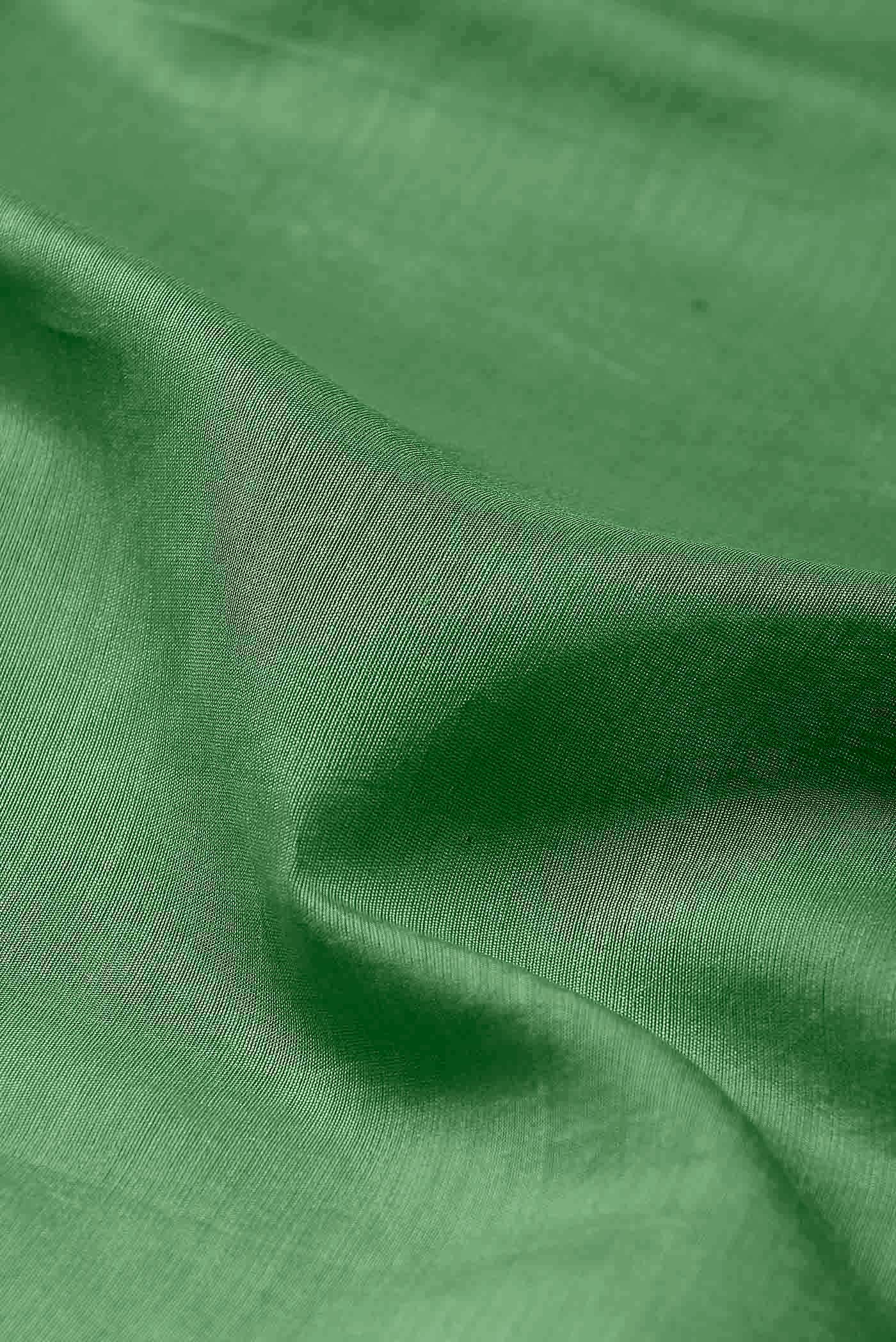 Green Chanderi Silk Cotton Saree