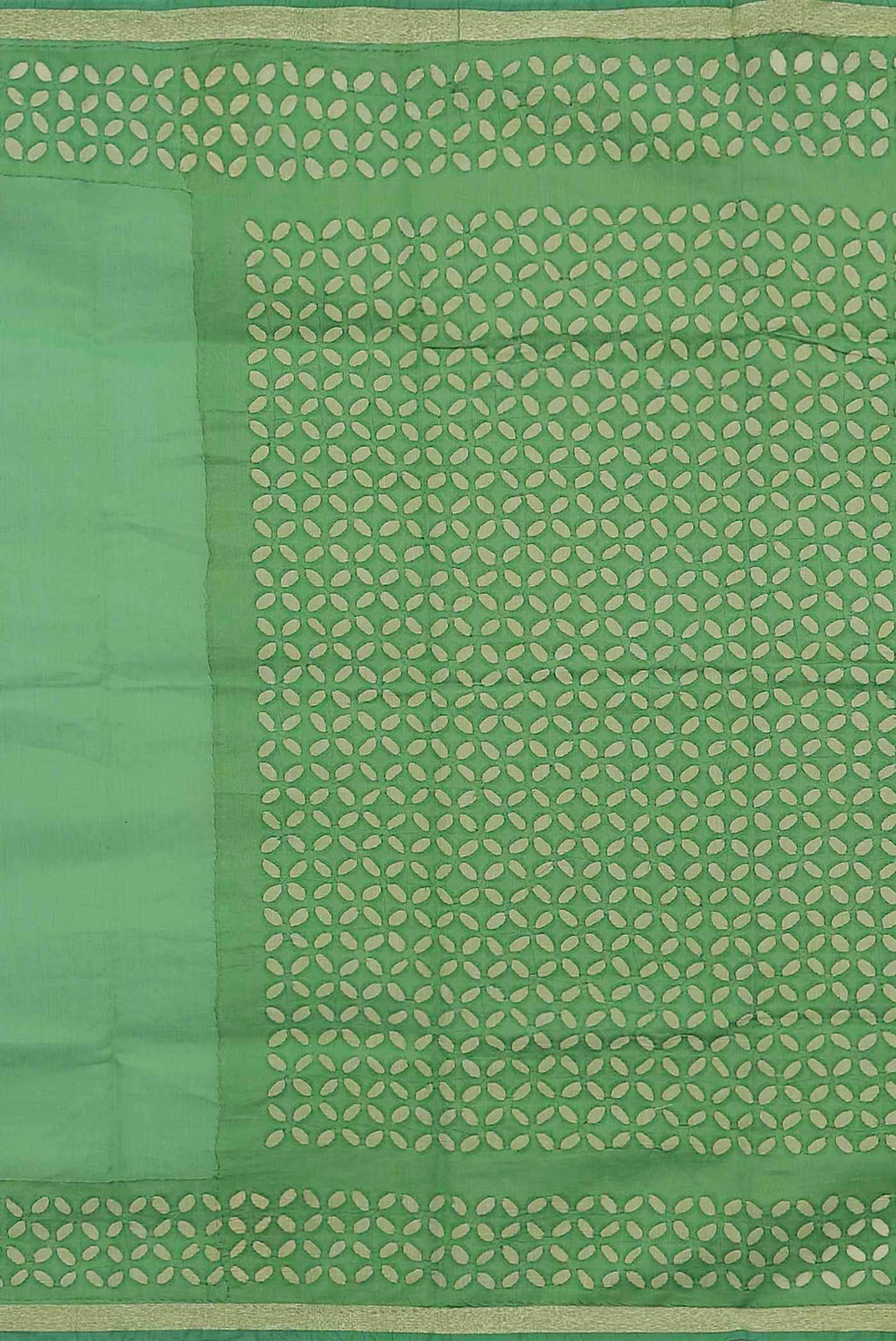 Green Chanderi Silk Cotton Saree