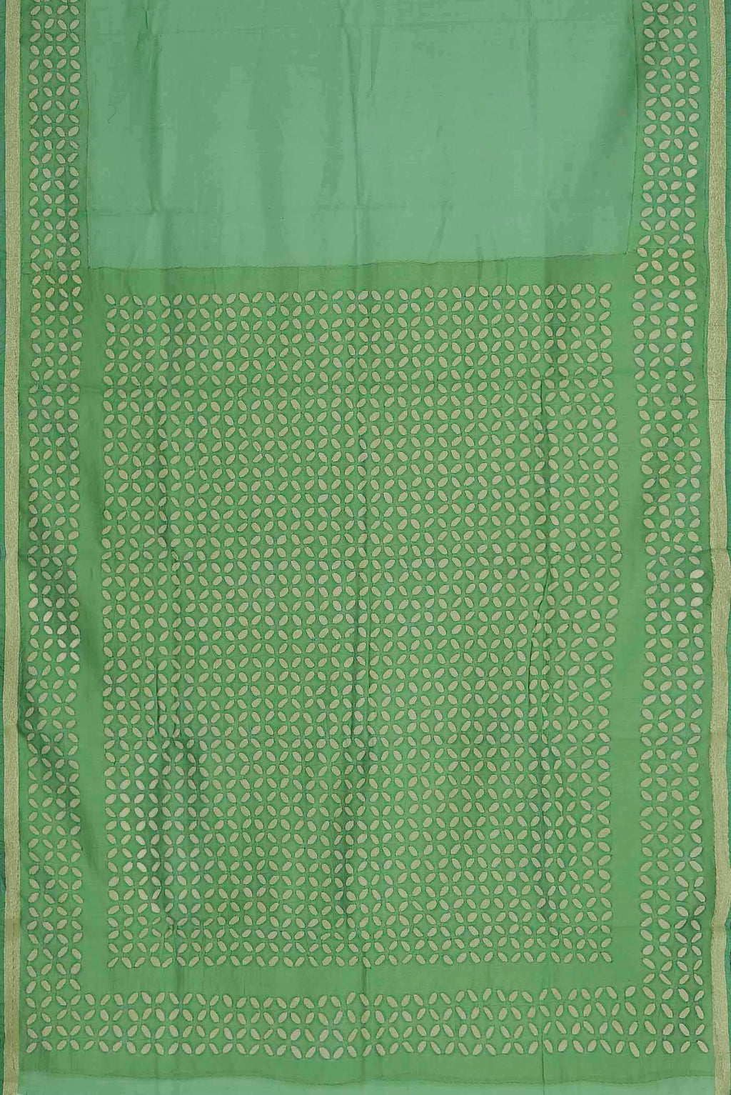 Green Chanderi Silk Cotton Saree