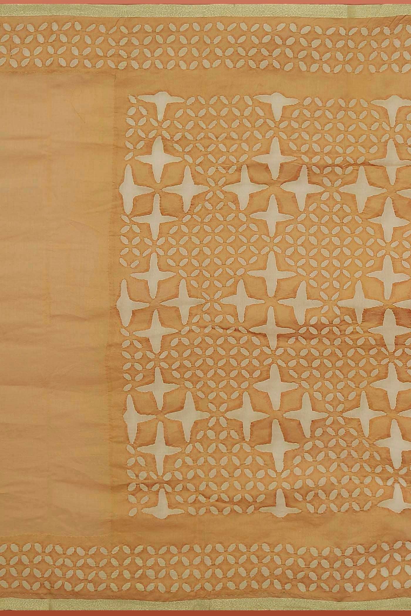 Yellow Chanderi Silk Cotton Saree