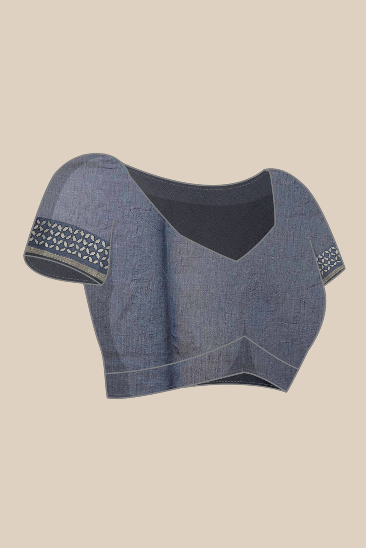 Blue Chanderi Silk Cotton Saree