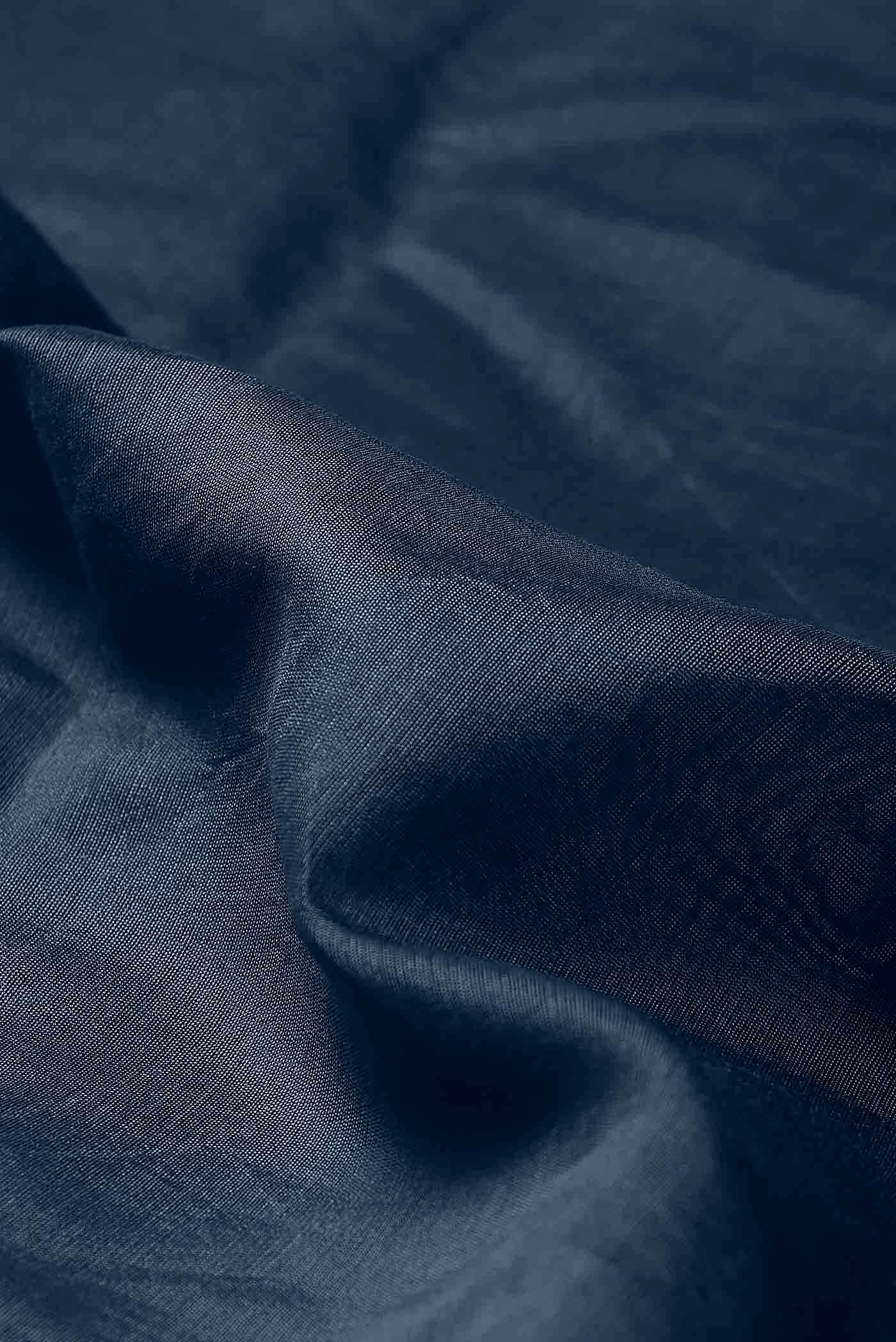 Blue Chanderi Silk Cotton Saree