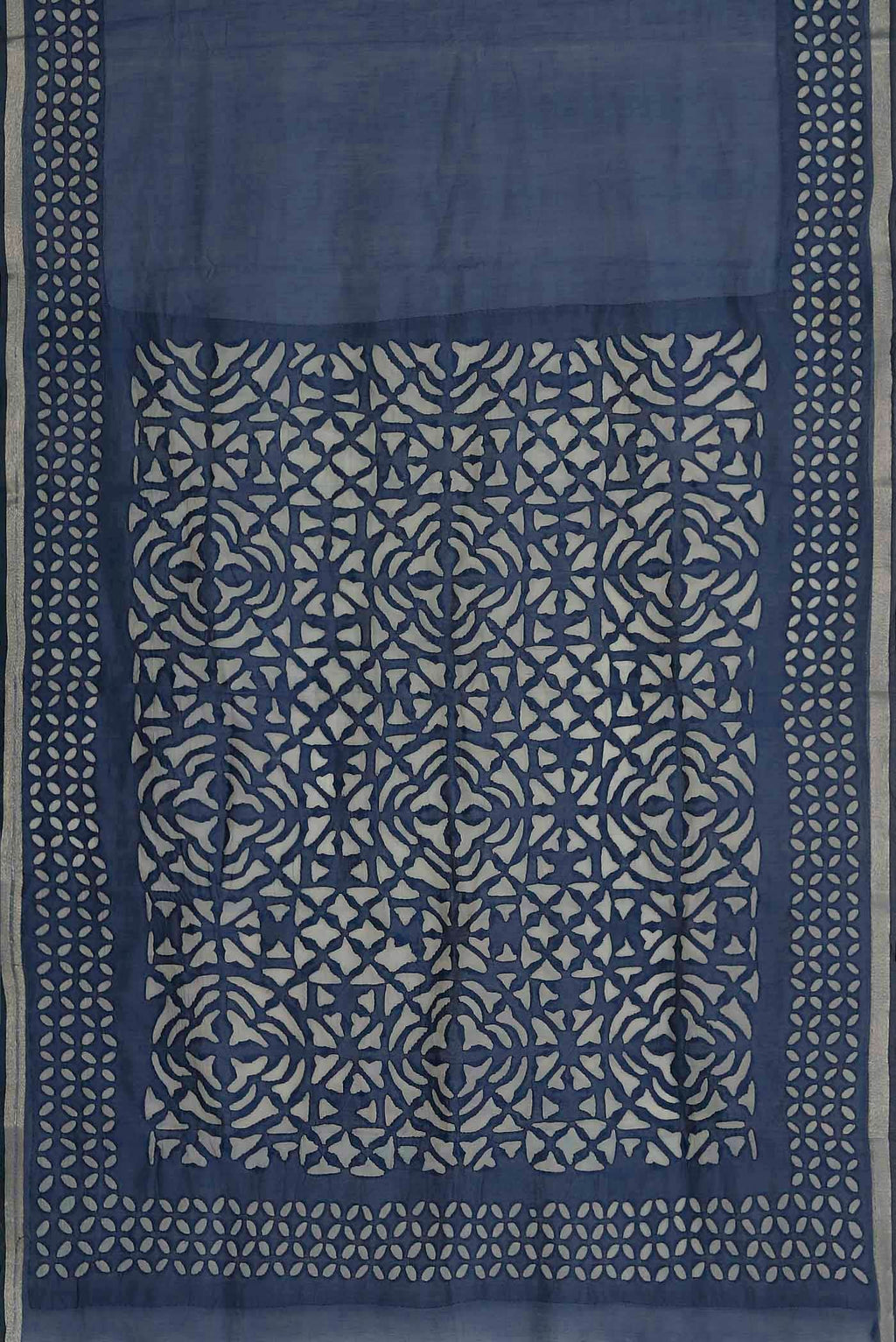Blue Chanderi Silk Cotton Saree