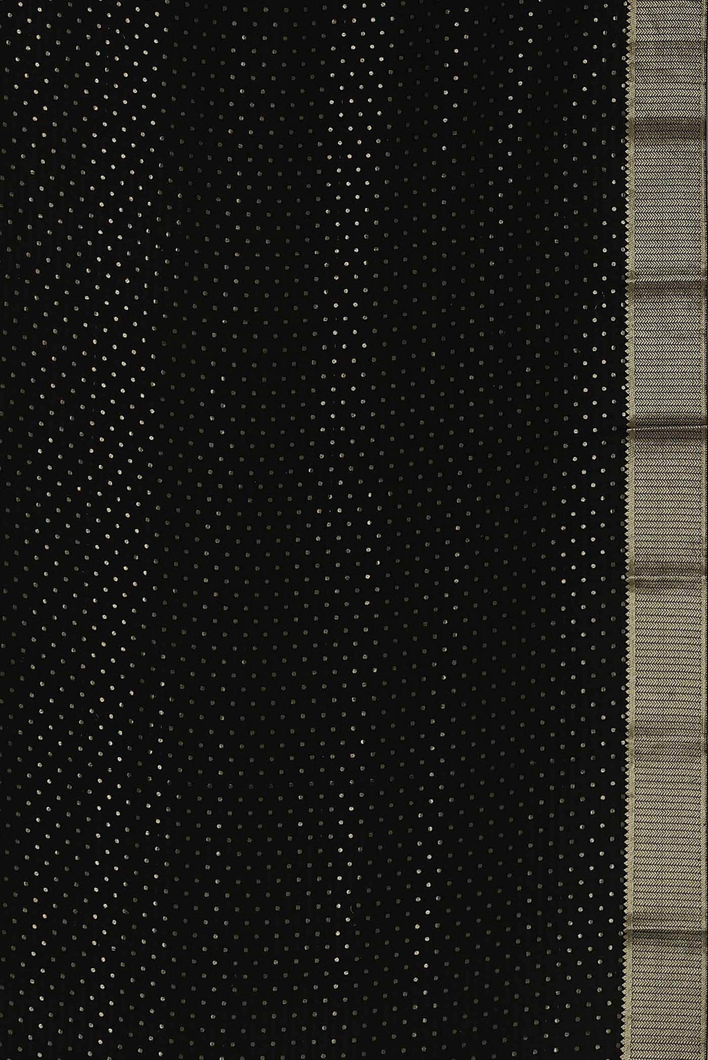 Black Mysore Crepe Saree