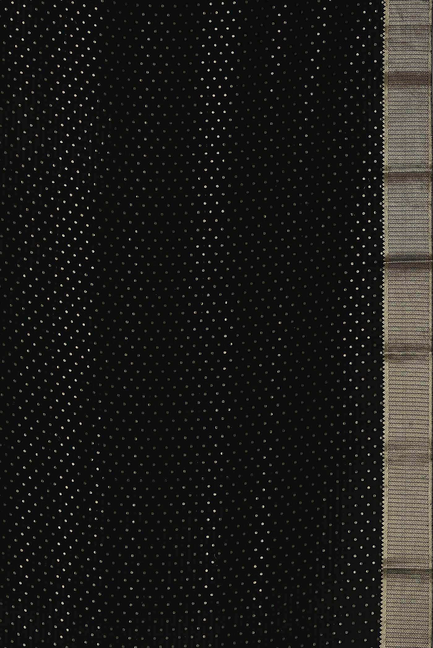 Black Mysore Crepe Saree