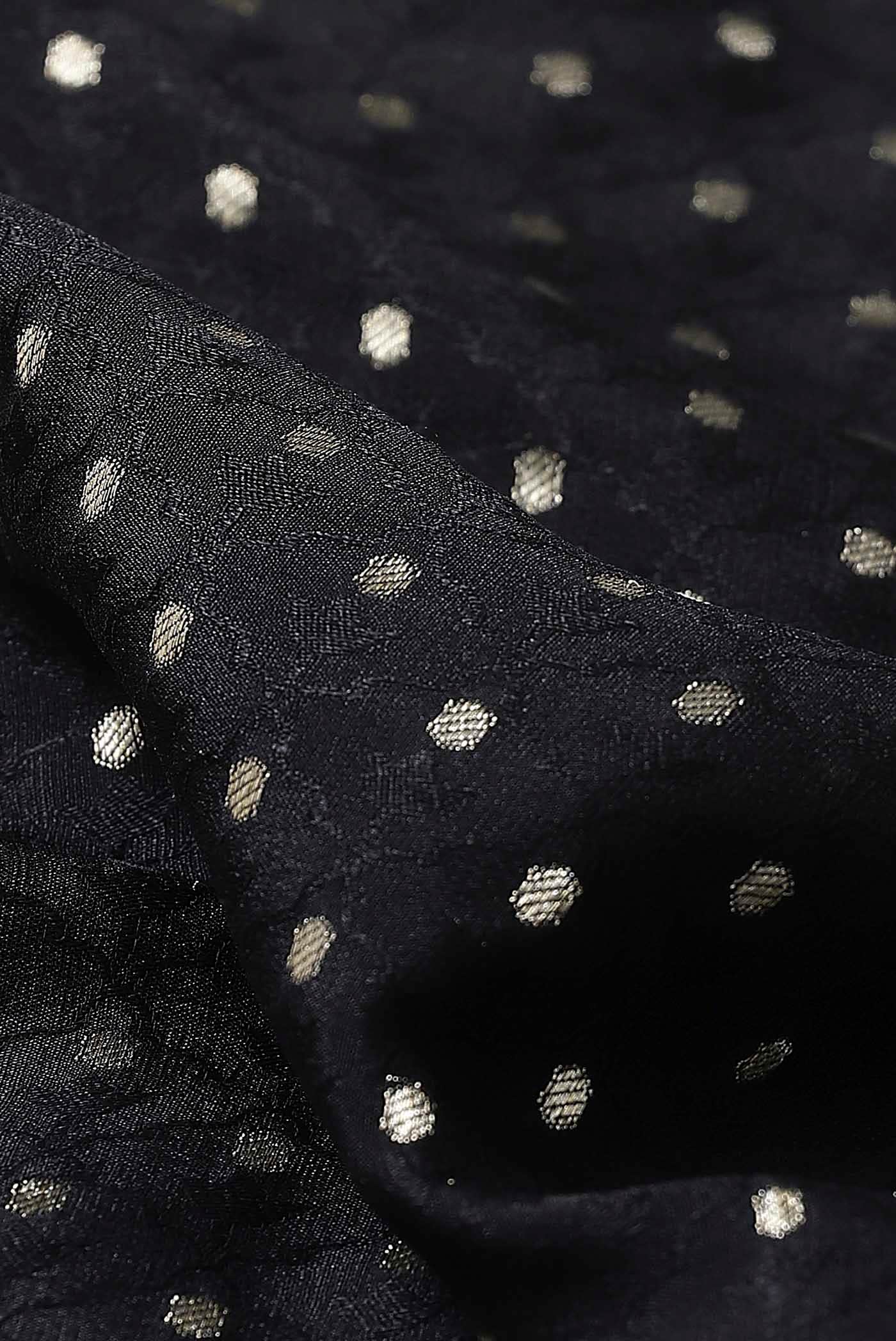Black Mysore Crepe Saree