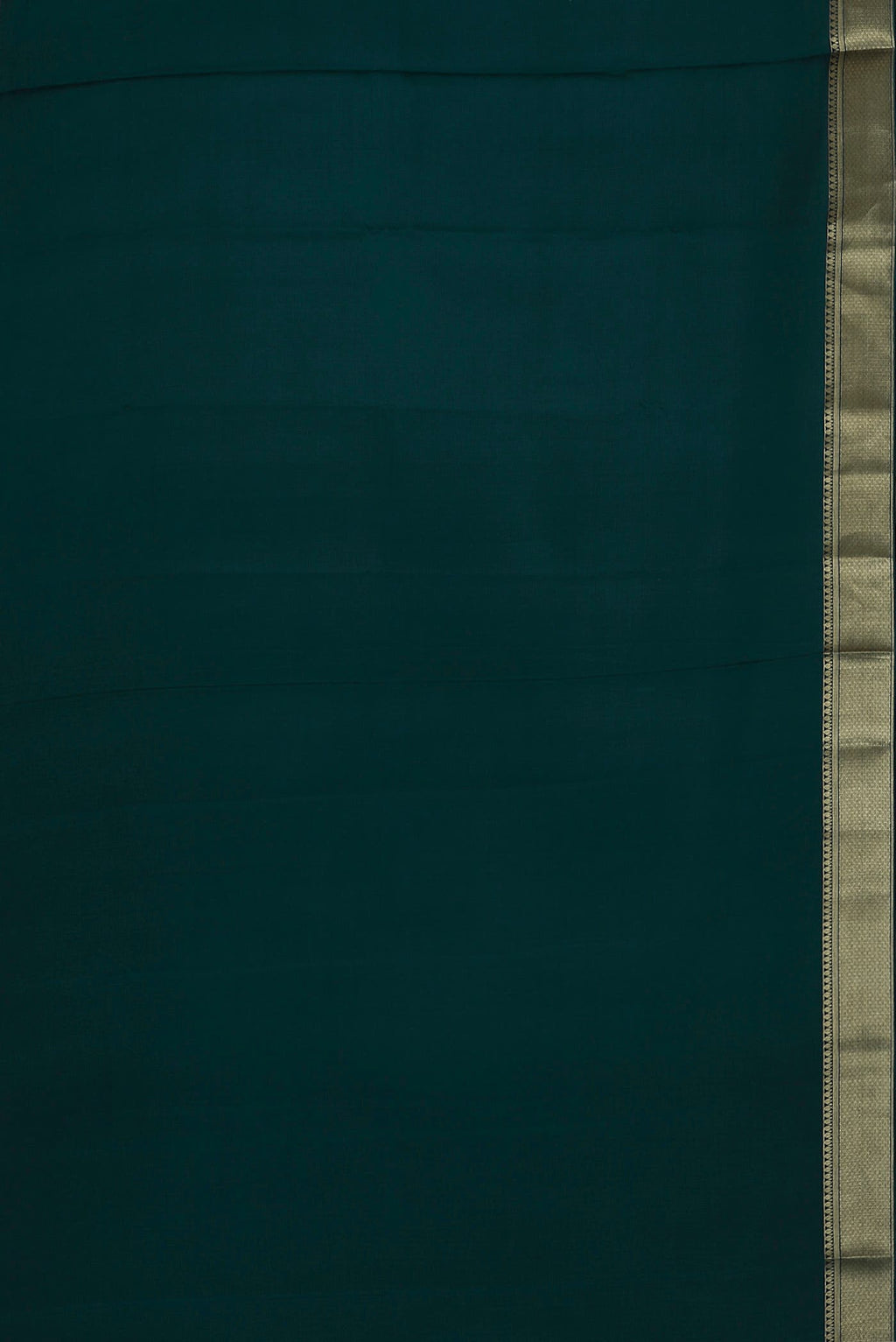 Blue Mysore Crepe Saree