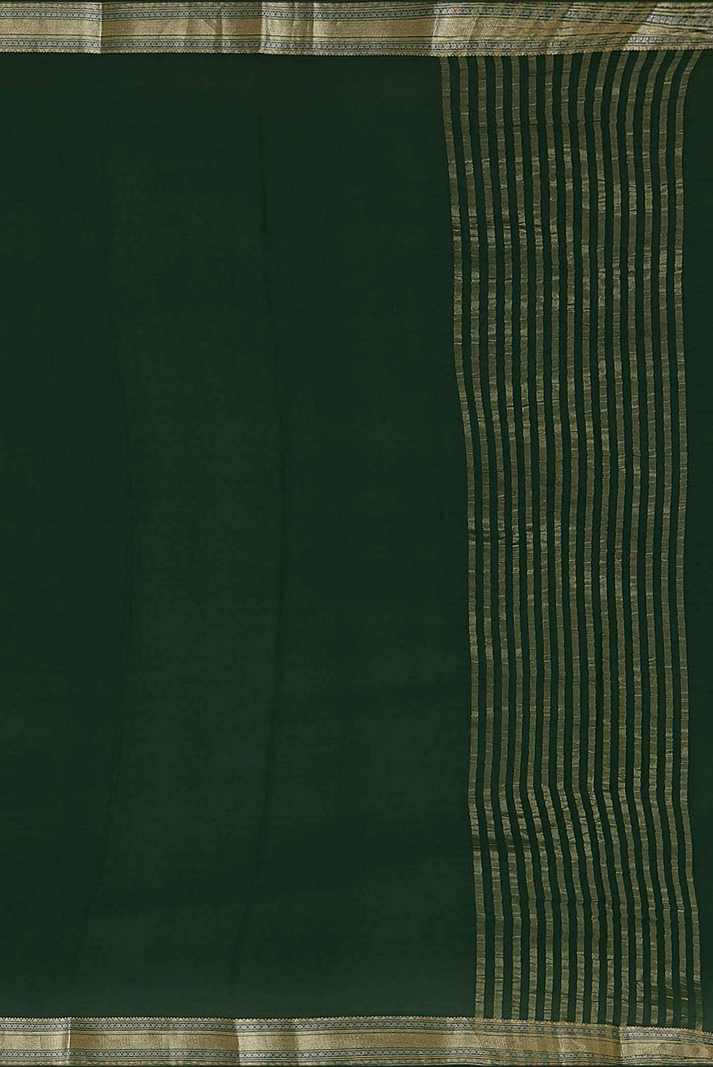 Green Mysore Crepe Saree