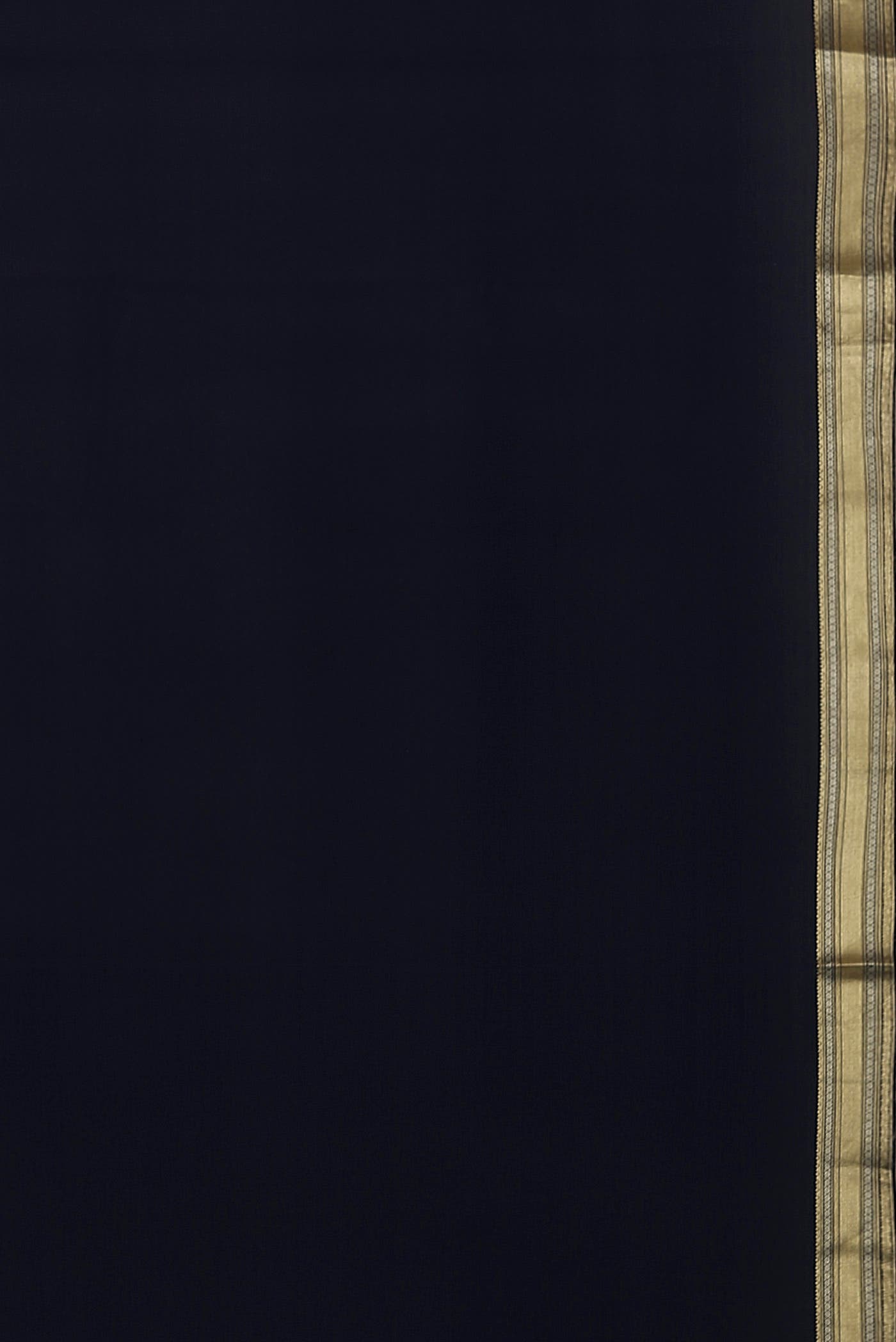 Navy Blue Mysore Crepe Saree