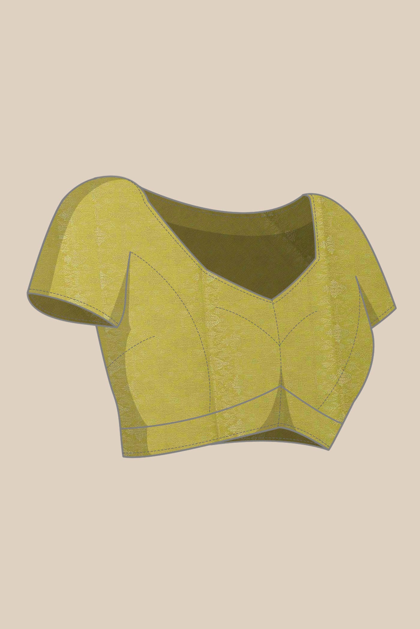 Yellow Mysore Crepe Saree