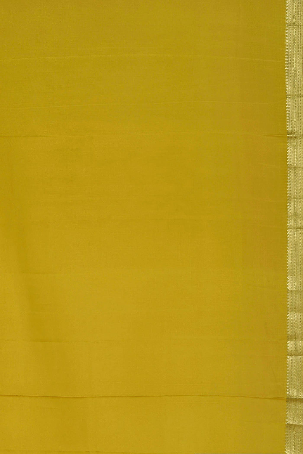 Yellow Mysore Crepe Saree