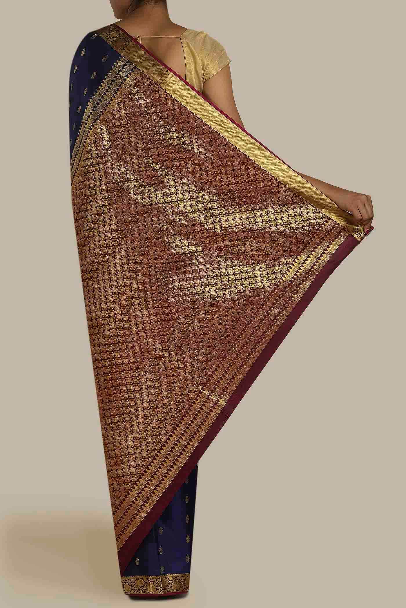 Blue Kanchipuram Silk Saree