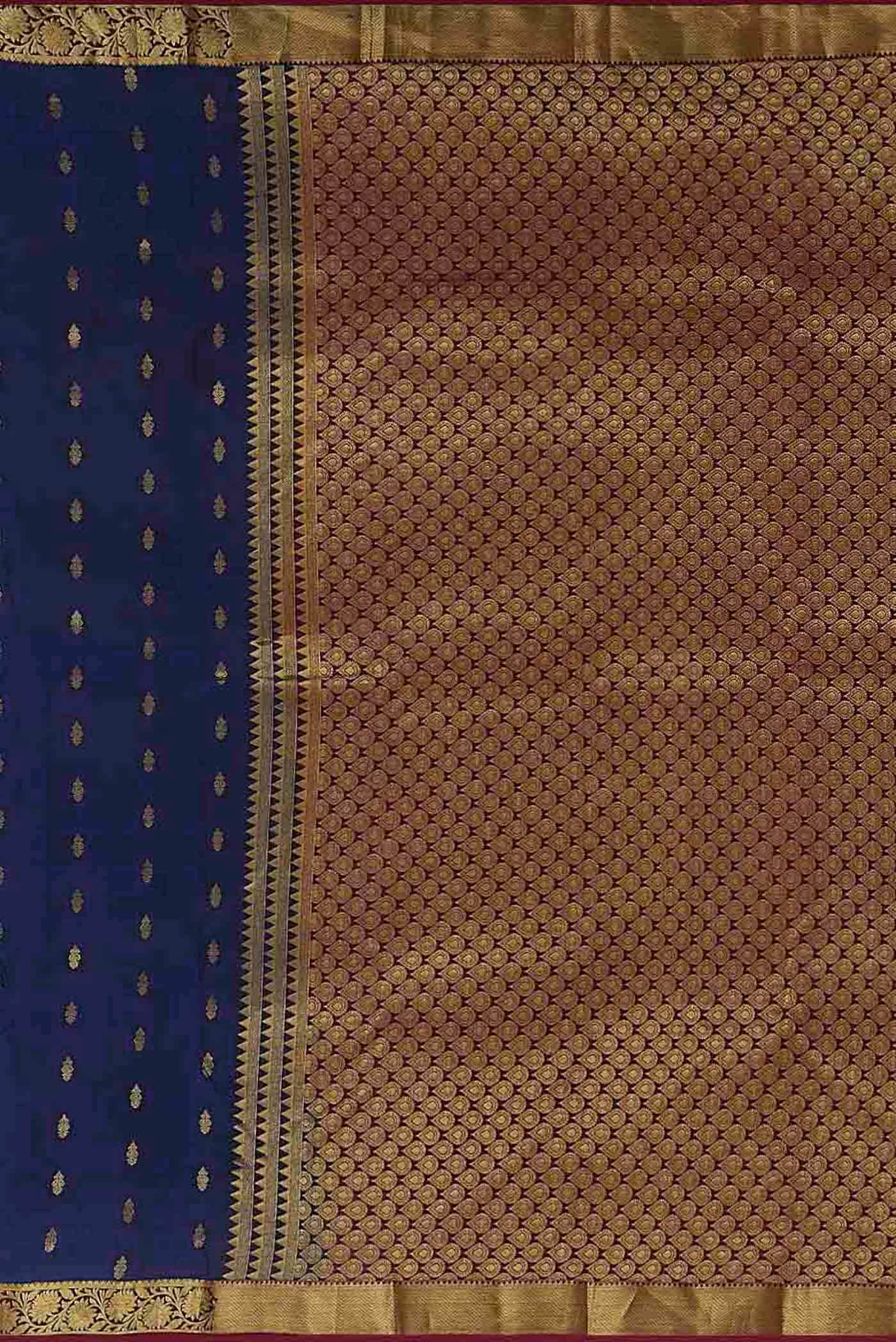 Blue Kanchipuram Silk Saree