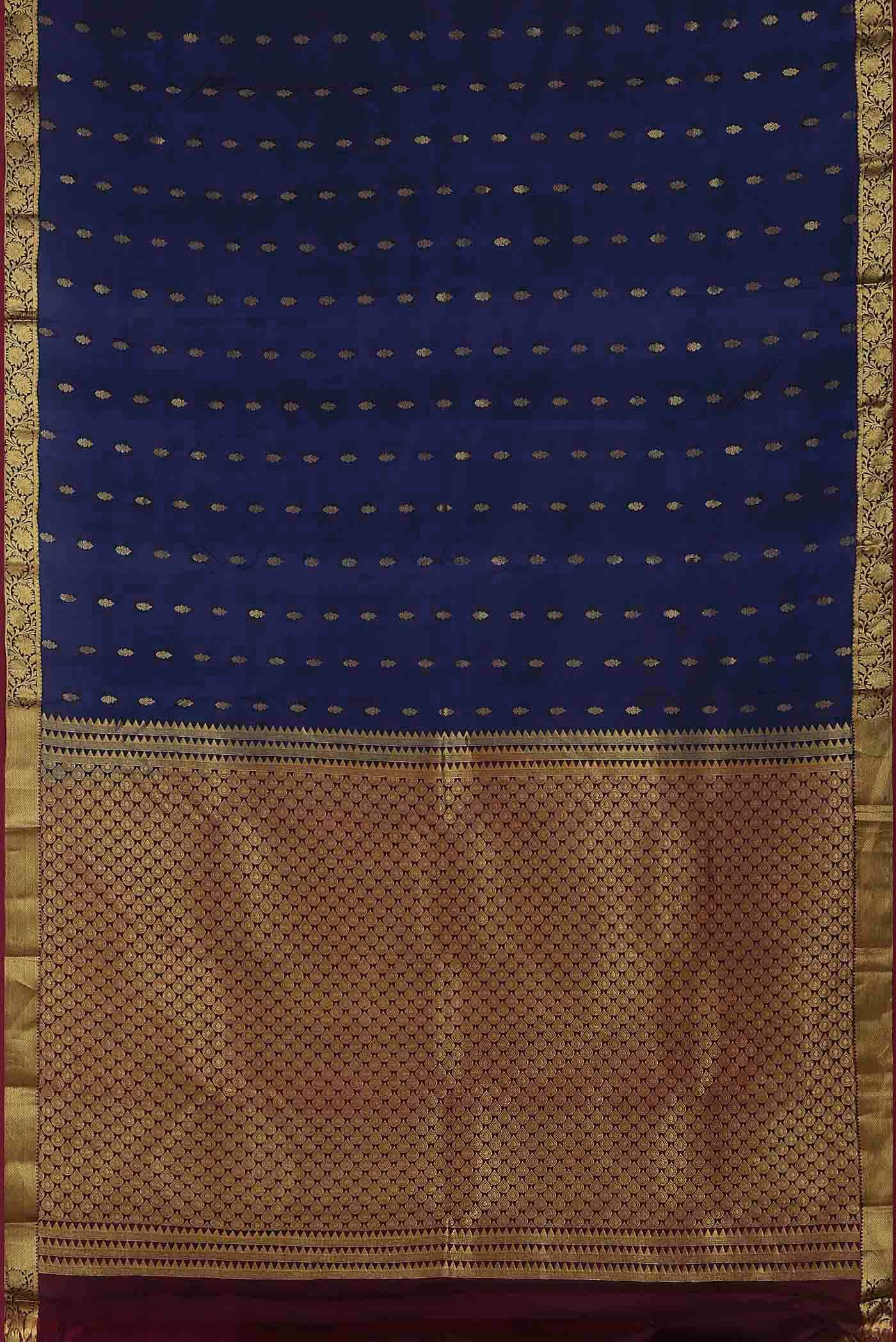 Blue Kanchipuram Silk Saree