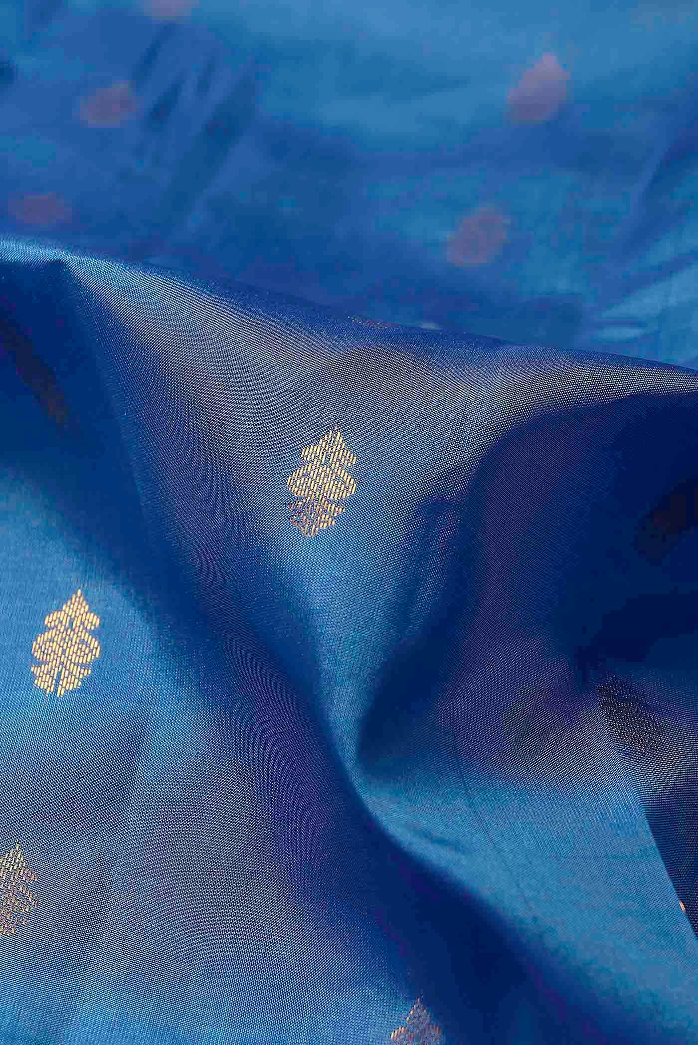 Blue Kanchipuram Silk Saree