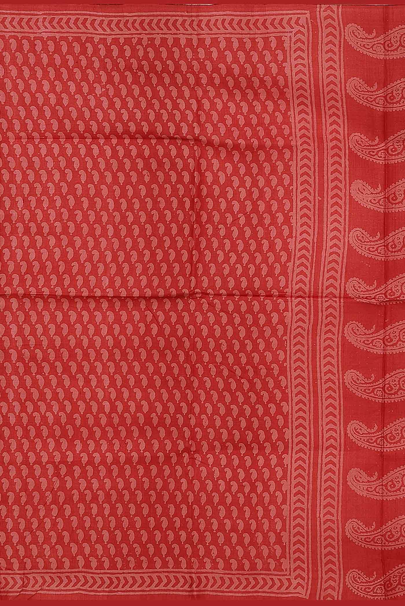 Orange Bhagalpuri Tussar Silk Saree
