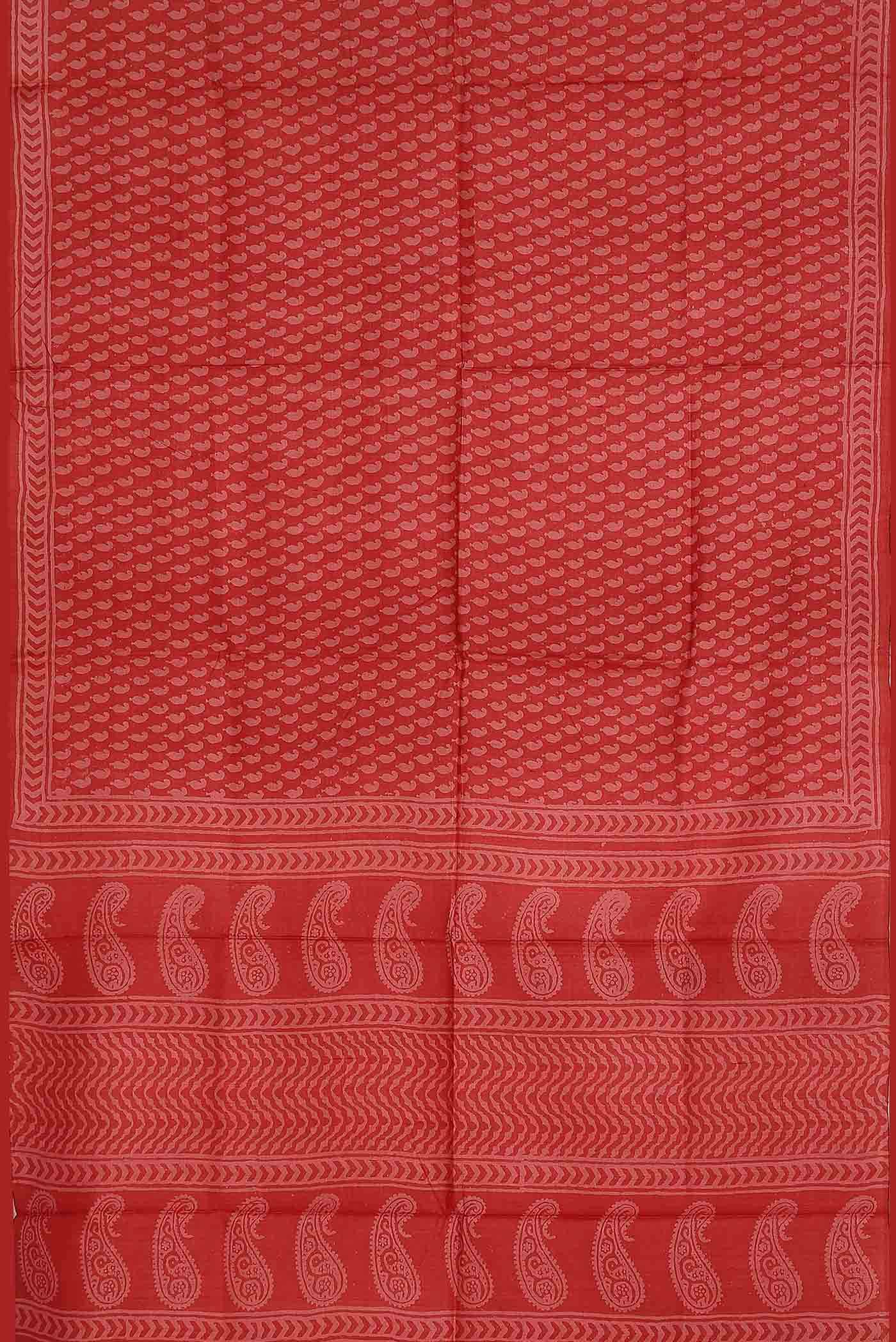 Orange Bhagalpuri Tussar Silk Saree