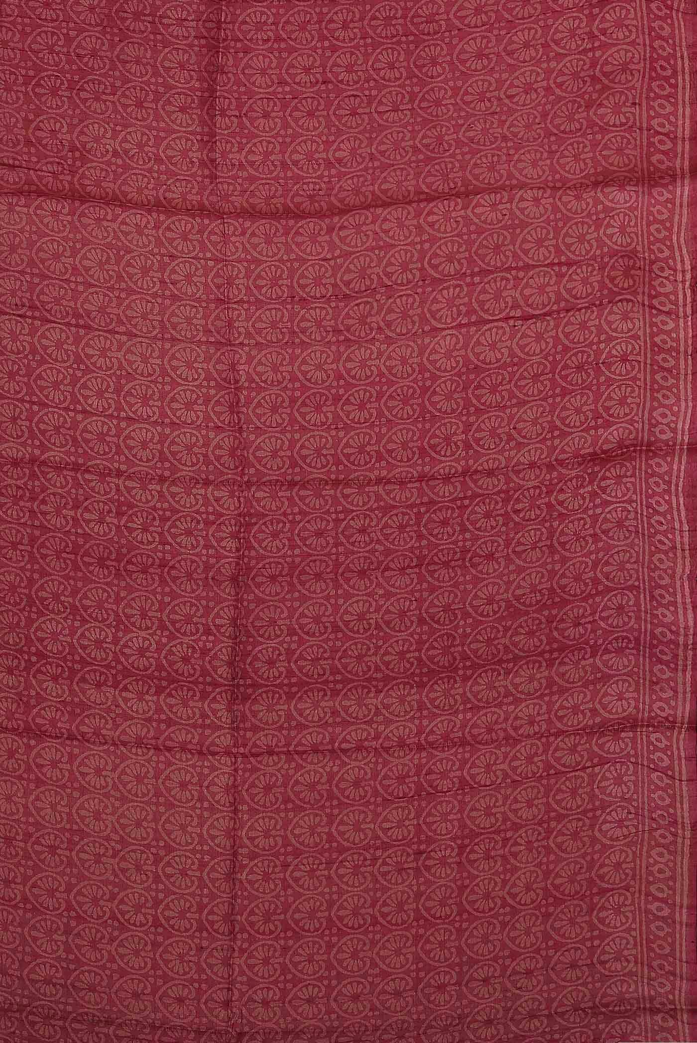 Pink Bhagalpuri Tussar Silk Saree
