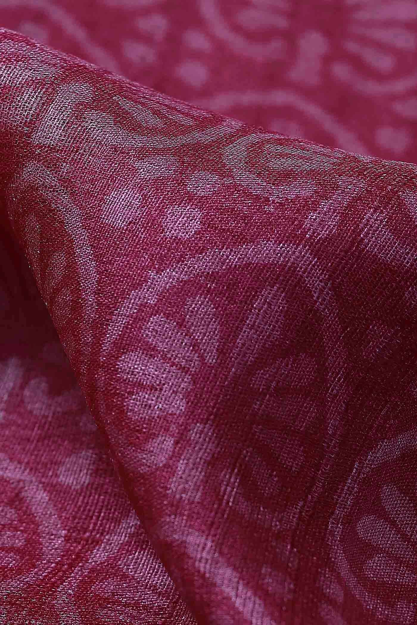 Pink Bhagalpuri Tussar Silk Saree