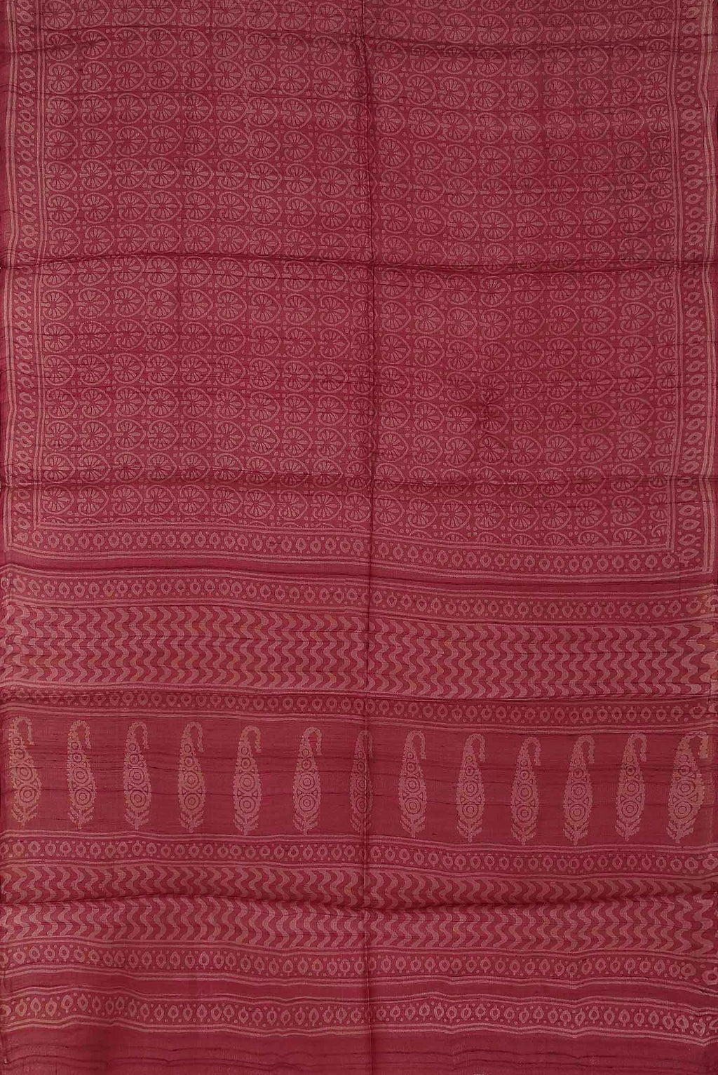 Pink Bhagalpuri Tussar Silk Saree