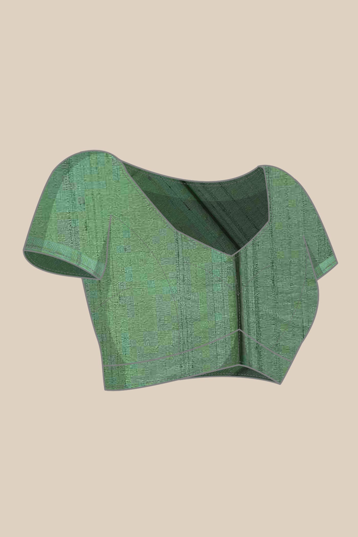 Green Bhagalpuri Tussar Silk Saree