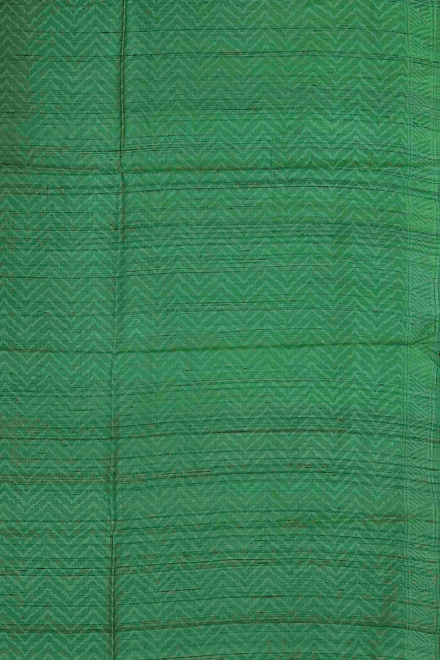 Green Bhagalpuri Tussar Silk Saree