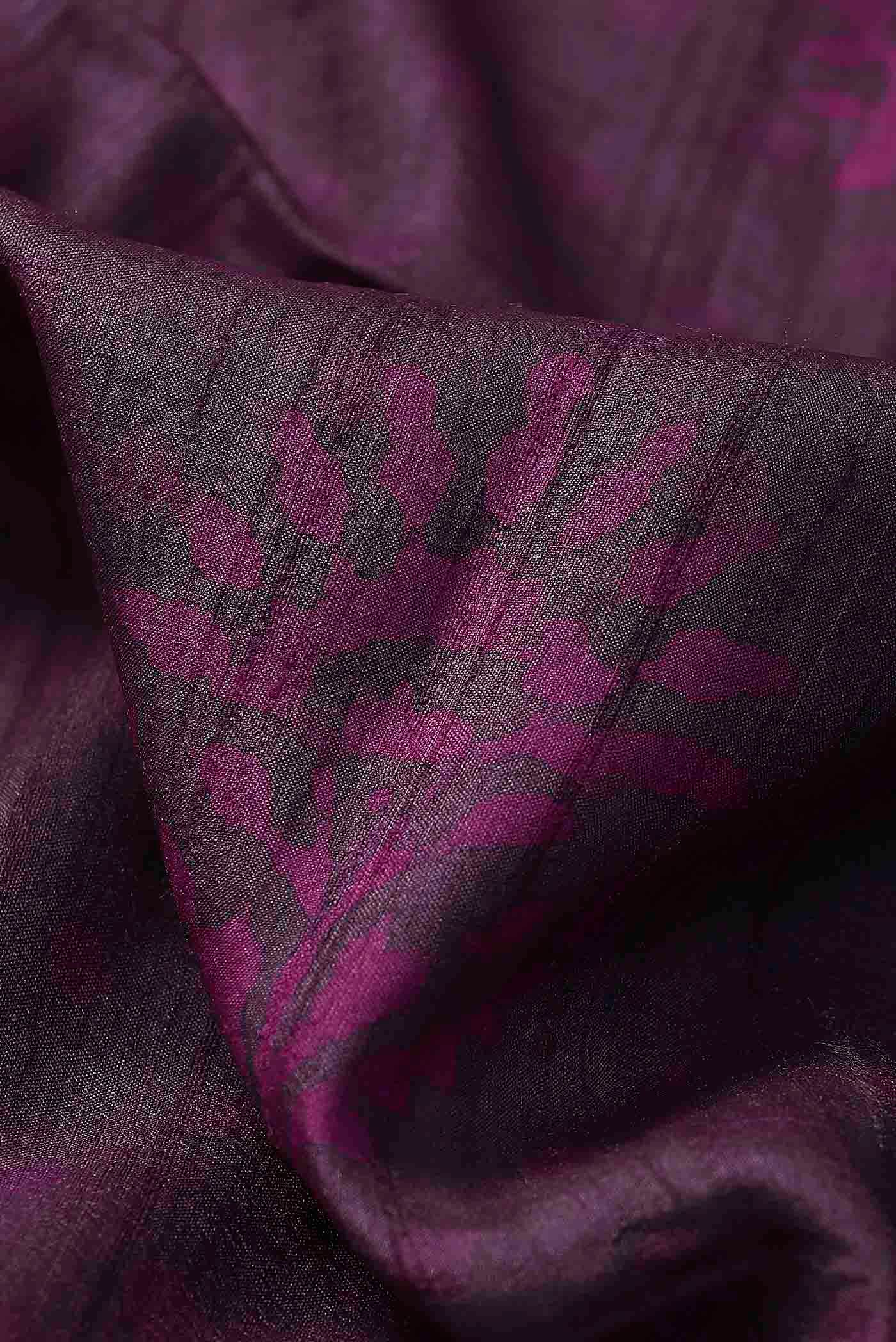 Purple Bhagalpuri Tussar Silk Saree