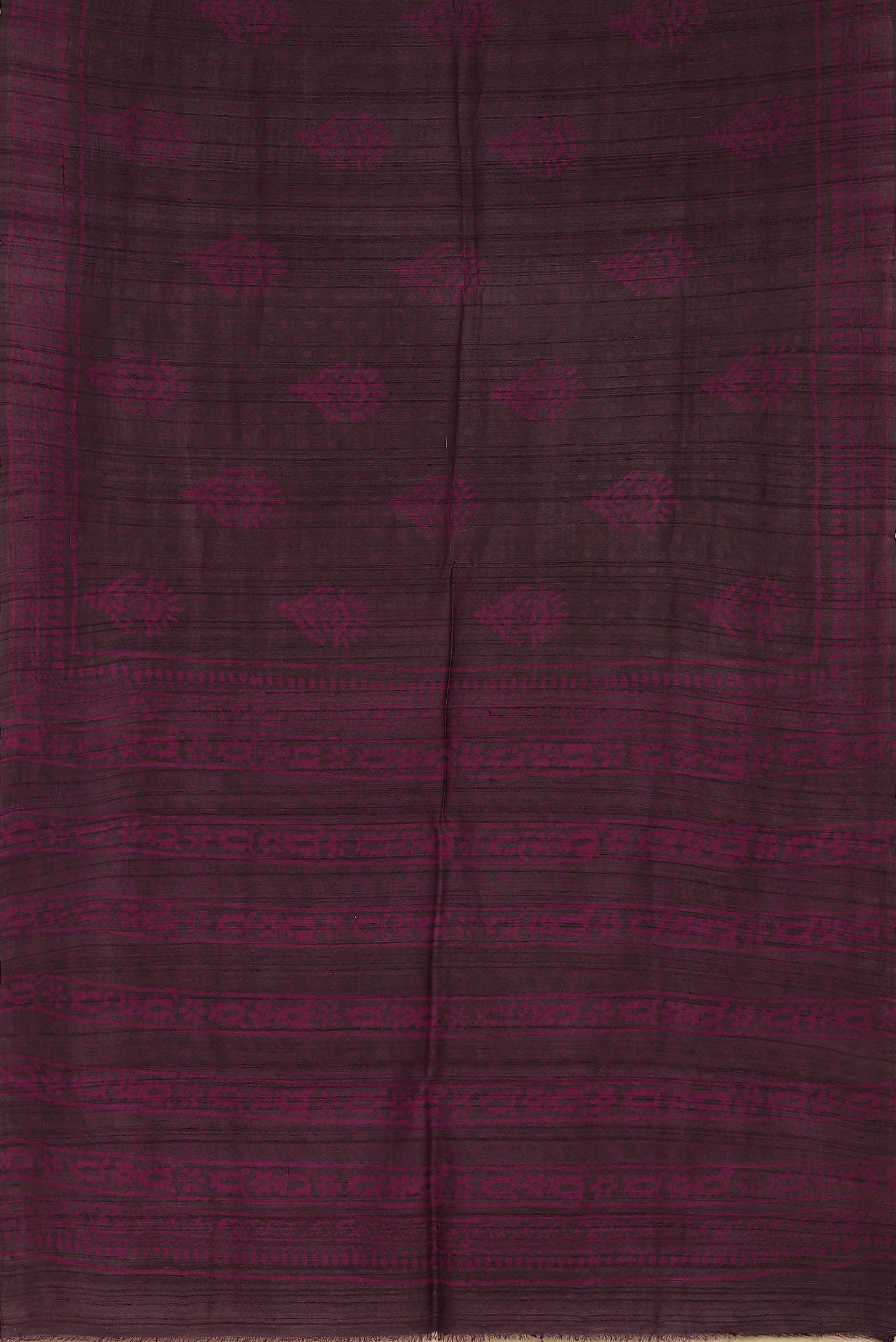 Purple Bhagalpuri Tussar Silk Saree