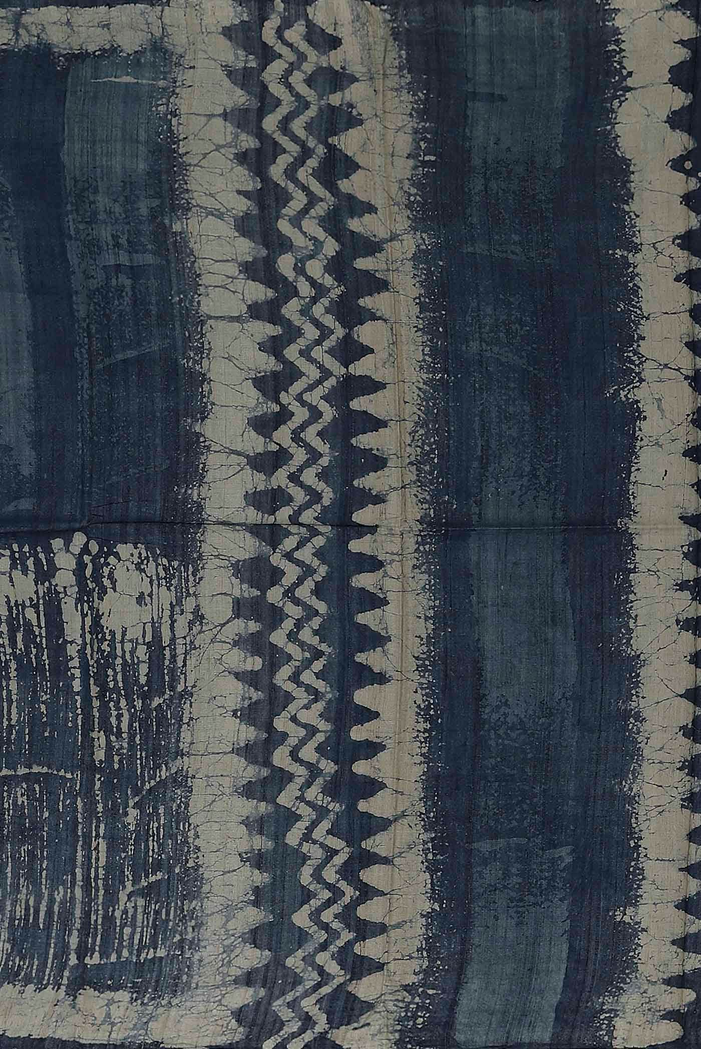 Blue Bhagalpuri Tussar Silk Saree