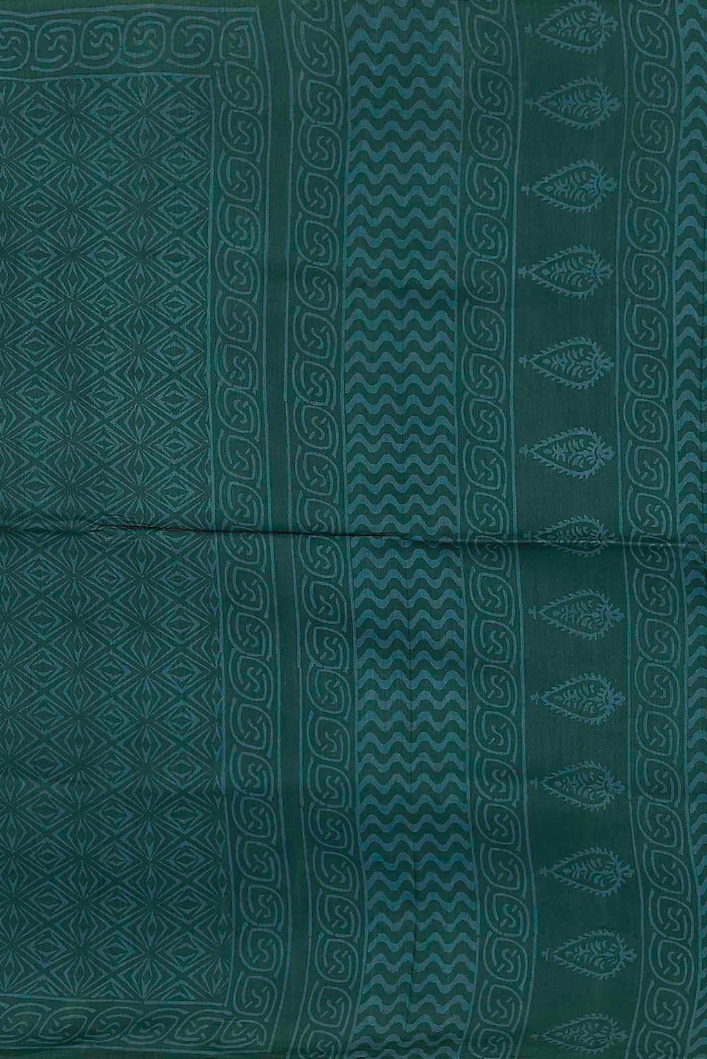Blue Printed Silk Saree