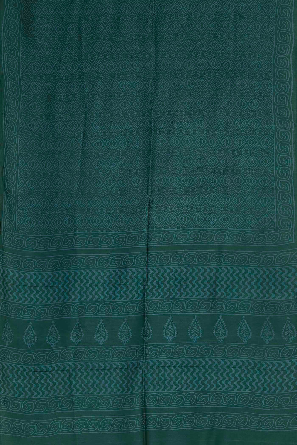 Blue Printed Silk Saree