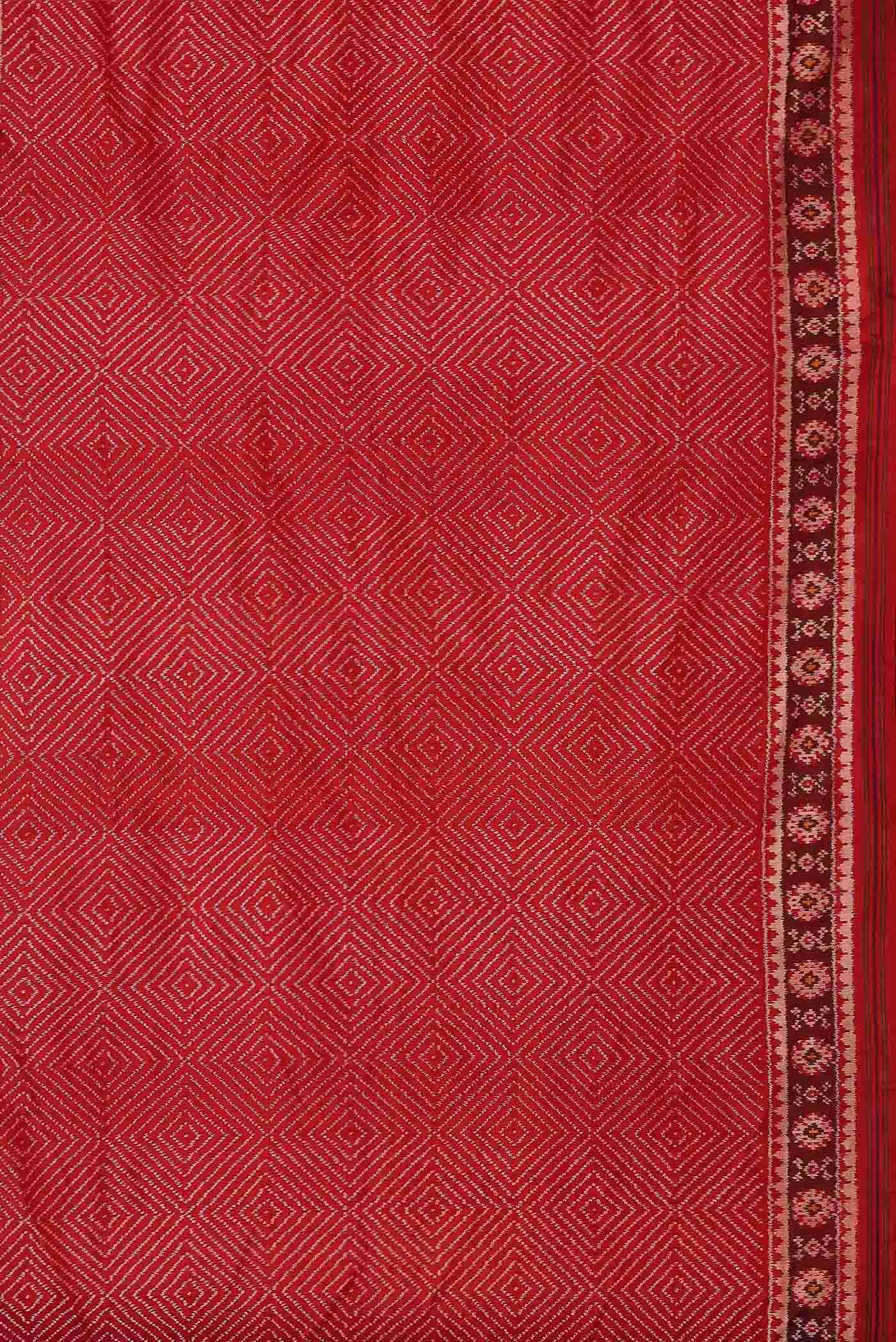 Red Orissa Silk Saree