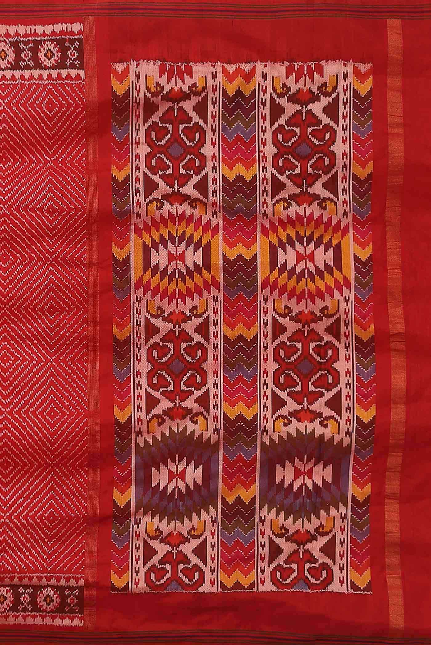 Red Orissa Silk Saree
