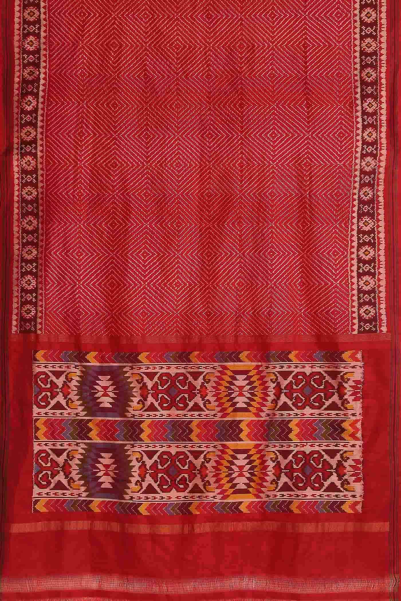 Red Orissa Silk Saree