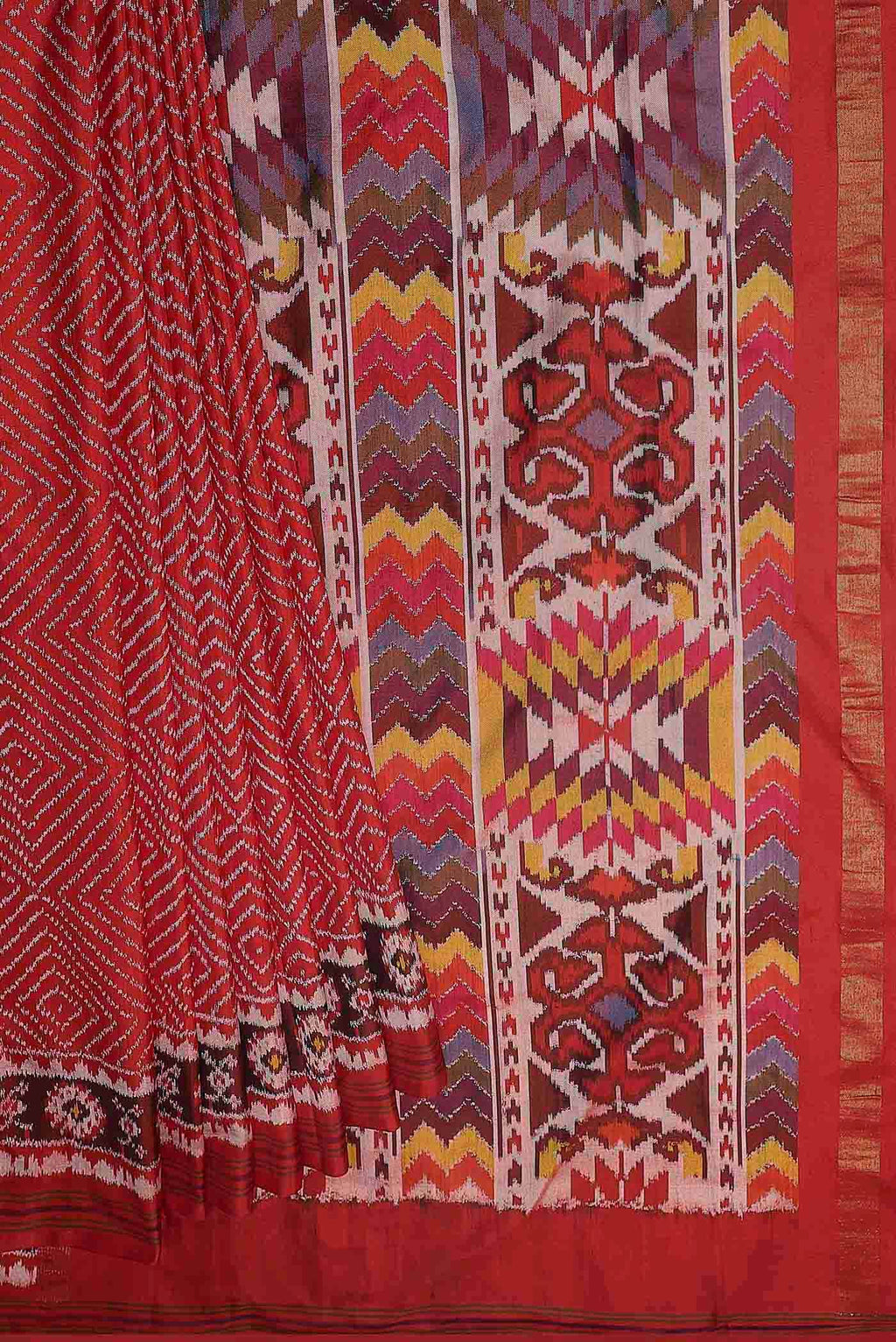 Red Orissa Silk Saree