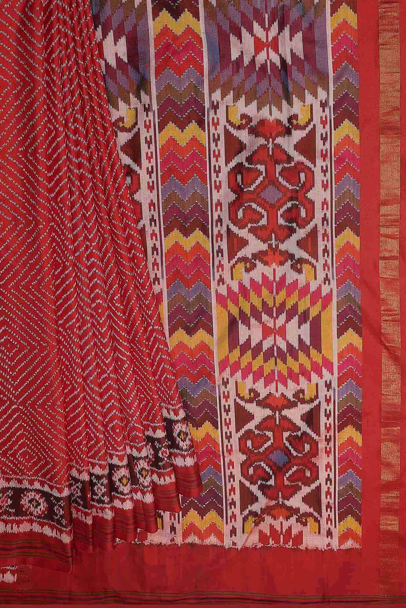 Red Orissa Silk Saree