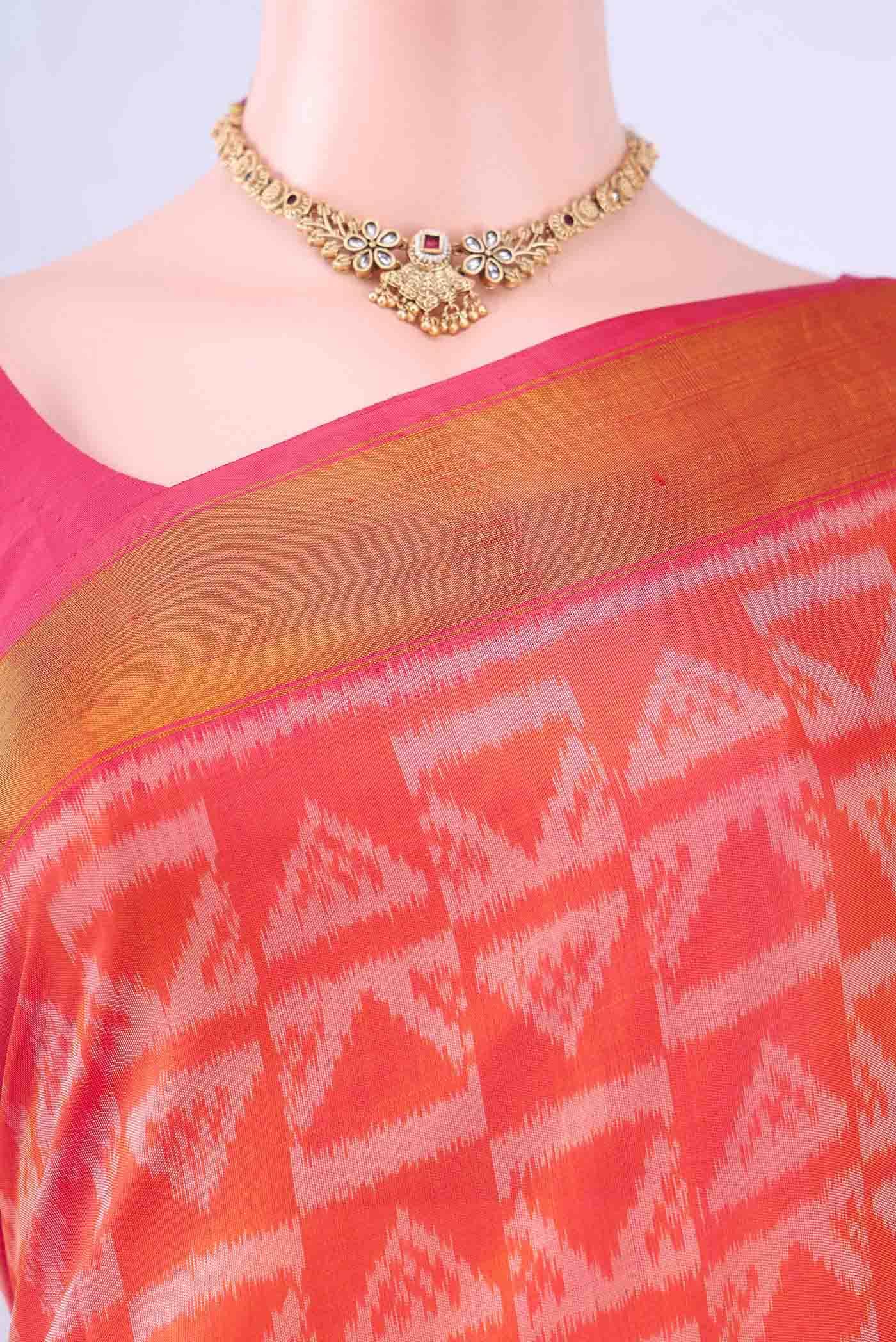Pink Rajkot Patola Silk Saree