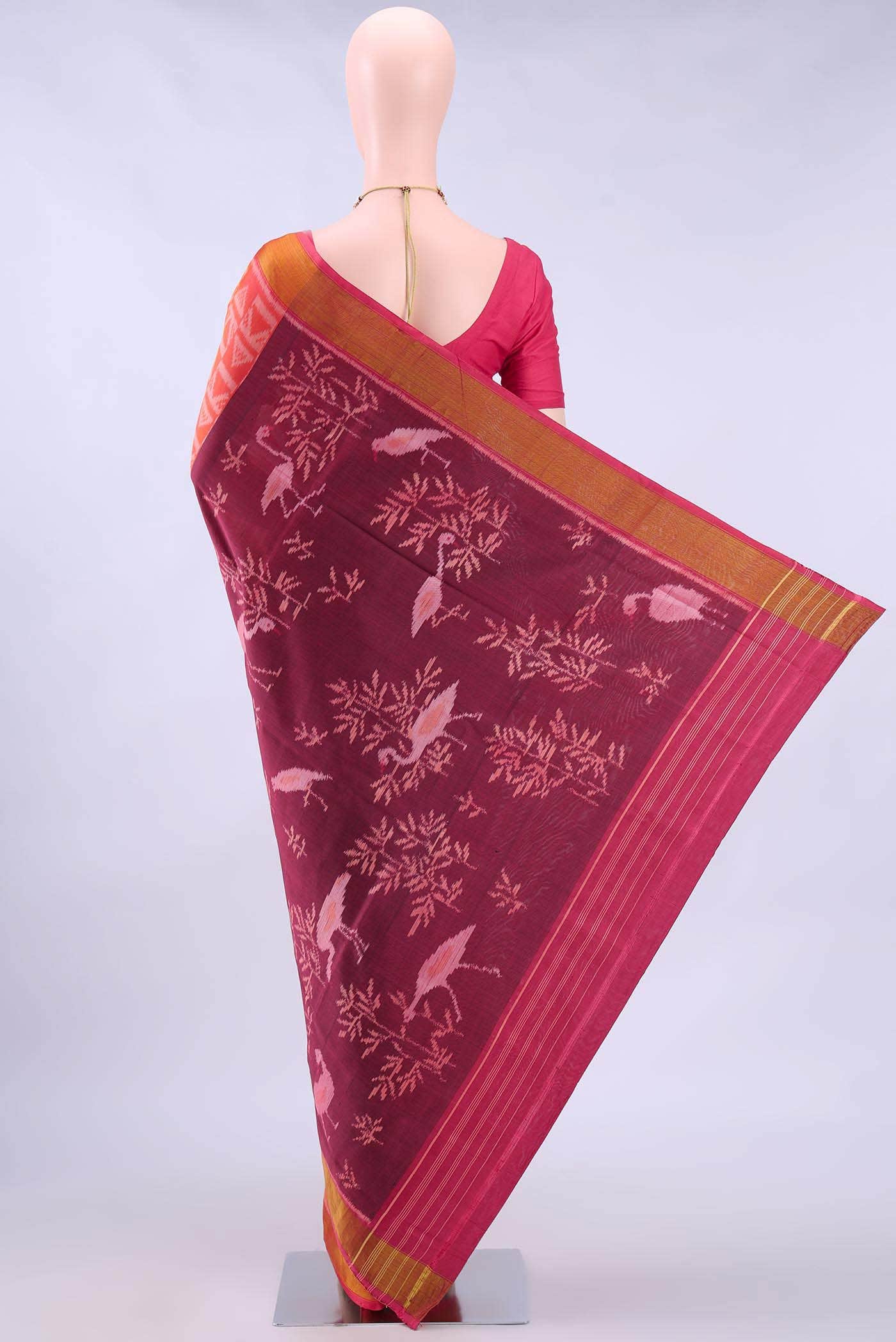 Pink Rajkot Patola Silk Saree