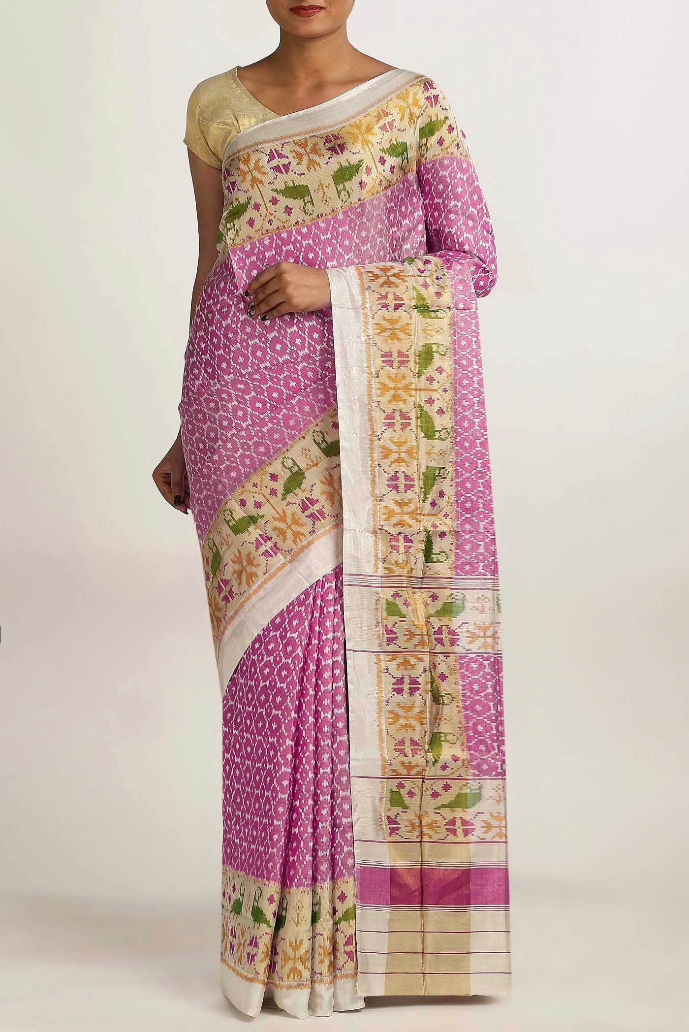 Pink Rajkot Patola Silk Saree