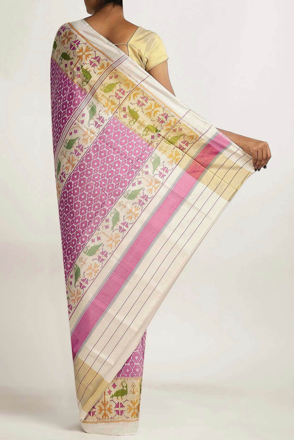 Pink Rajkot Patola Silk Saree