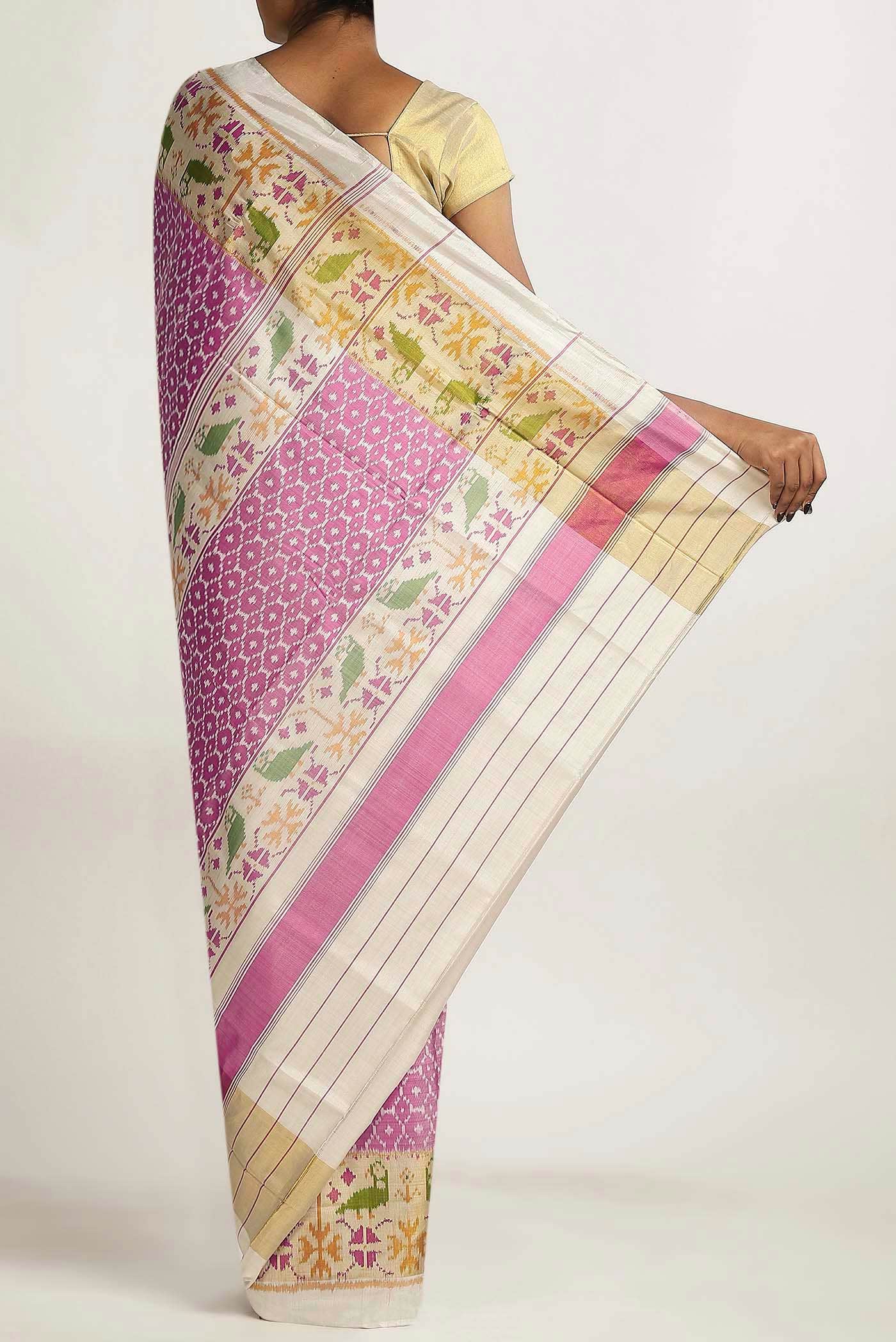 Pink Rajkot Patola Silk Saree
