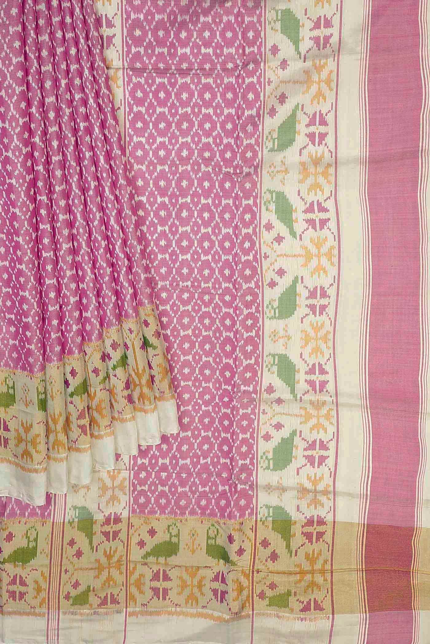 Pink Rajkot Patola Silk Saree