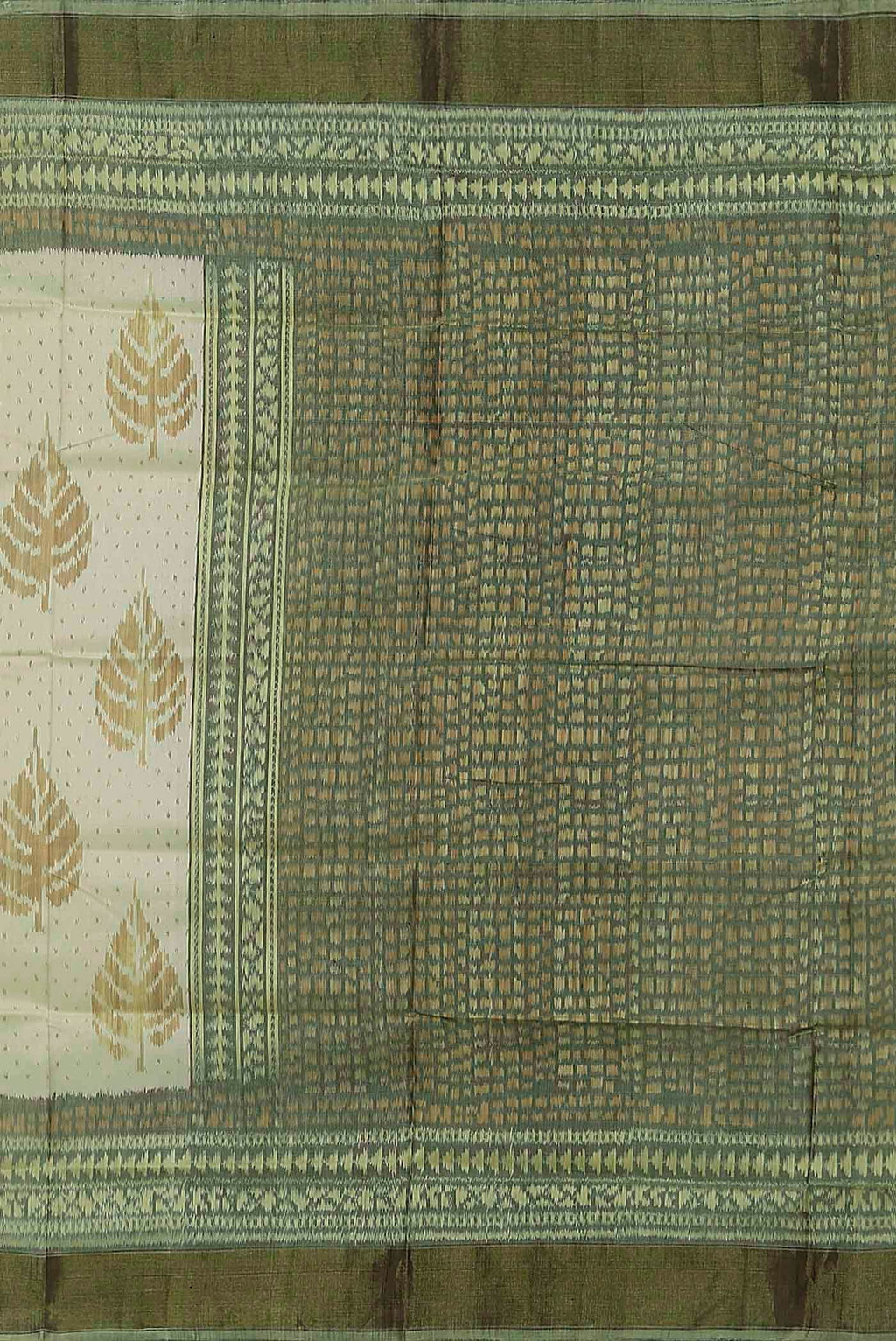 Cream Rajkot Patola Silk Saree