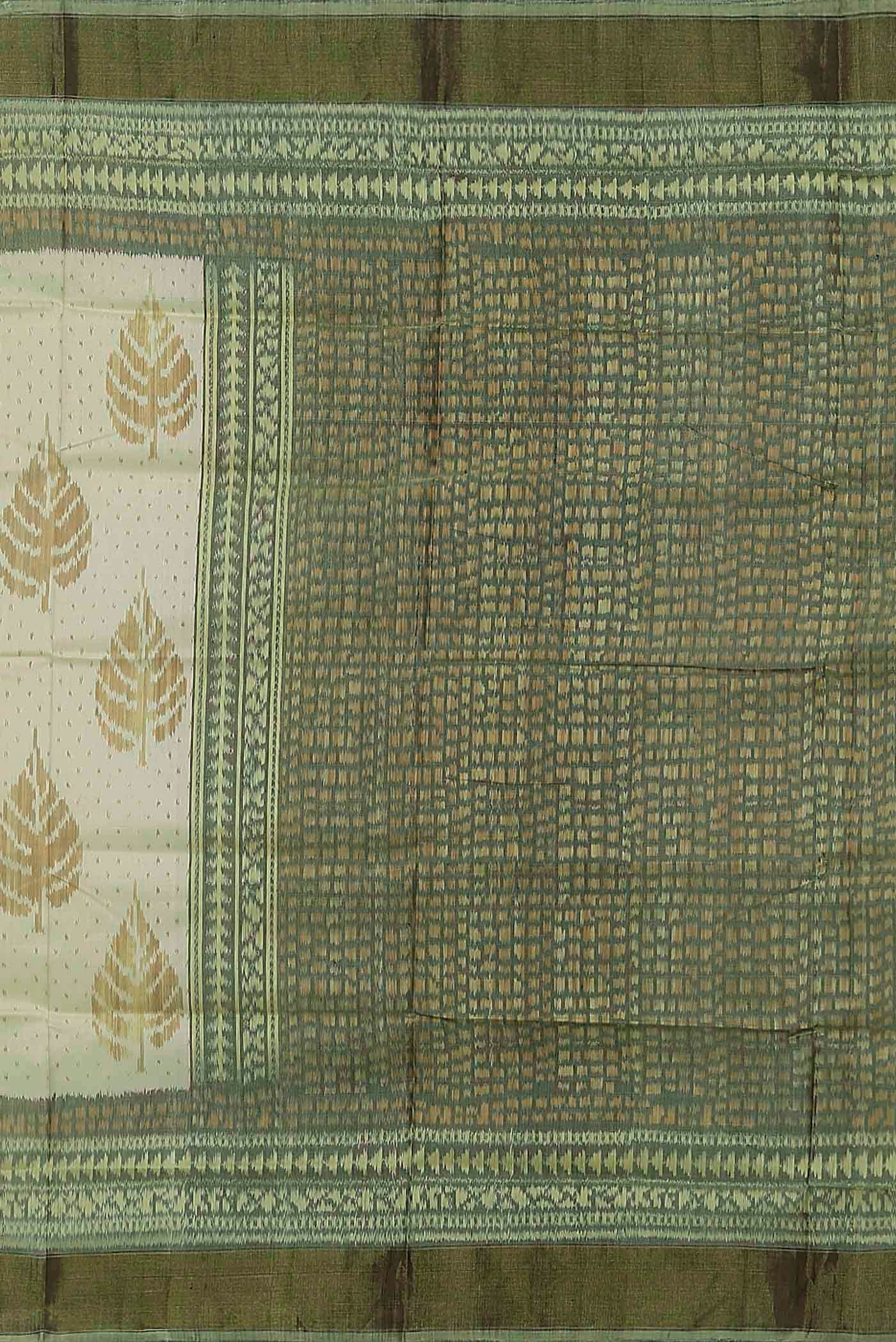 Cream Rajkot Patola Silk Saree